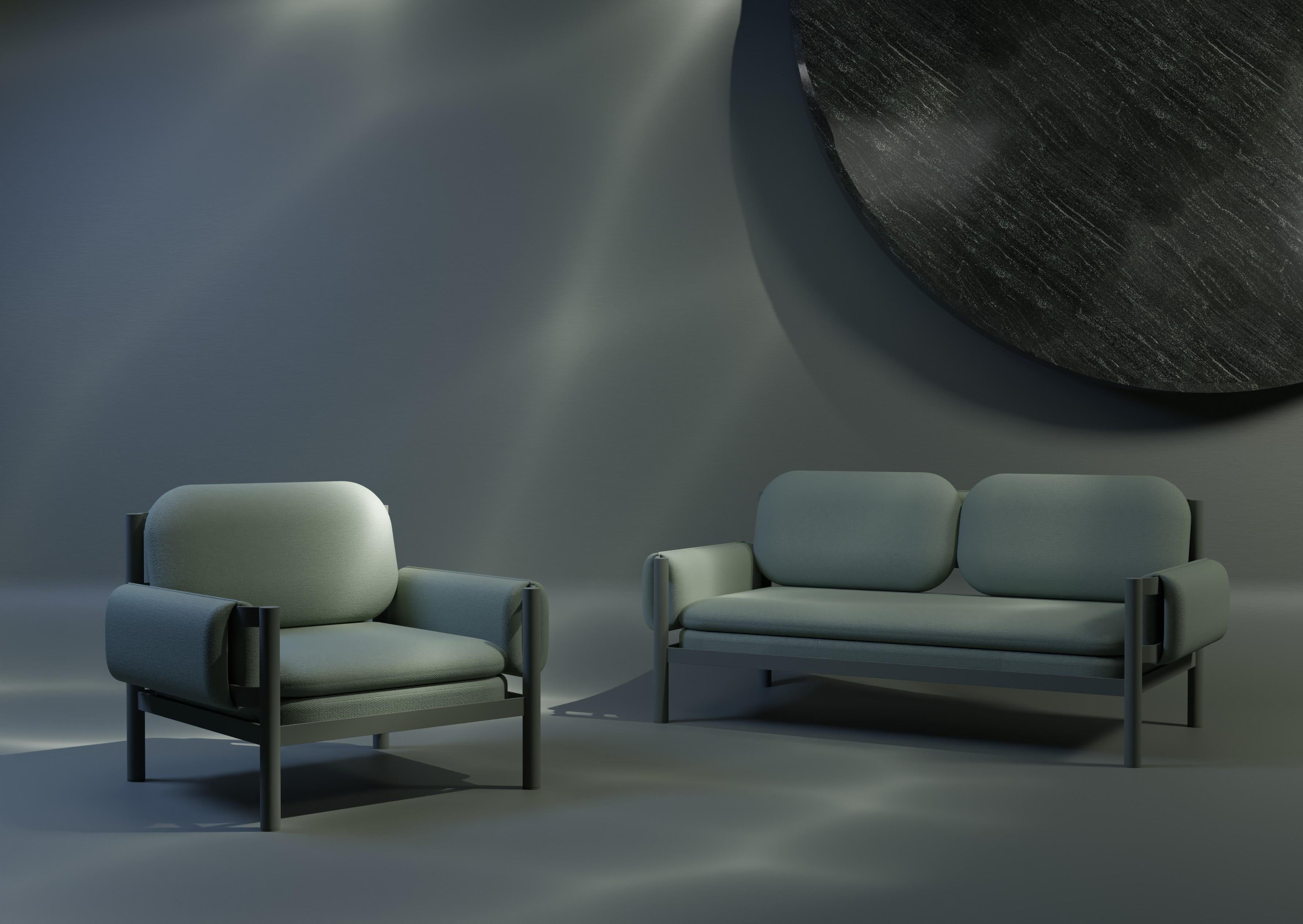 Tropic Two-Seater Aluminum Lounge Sofa by Joyf For Sale 3