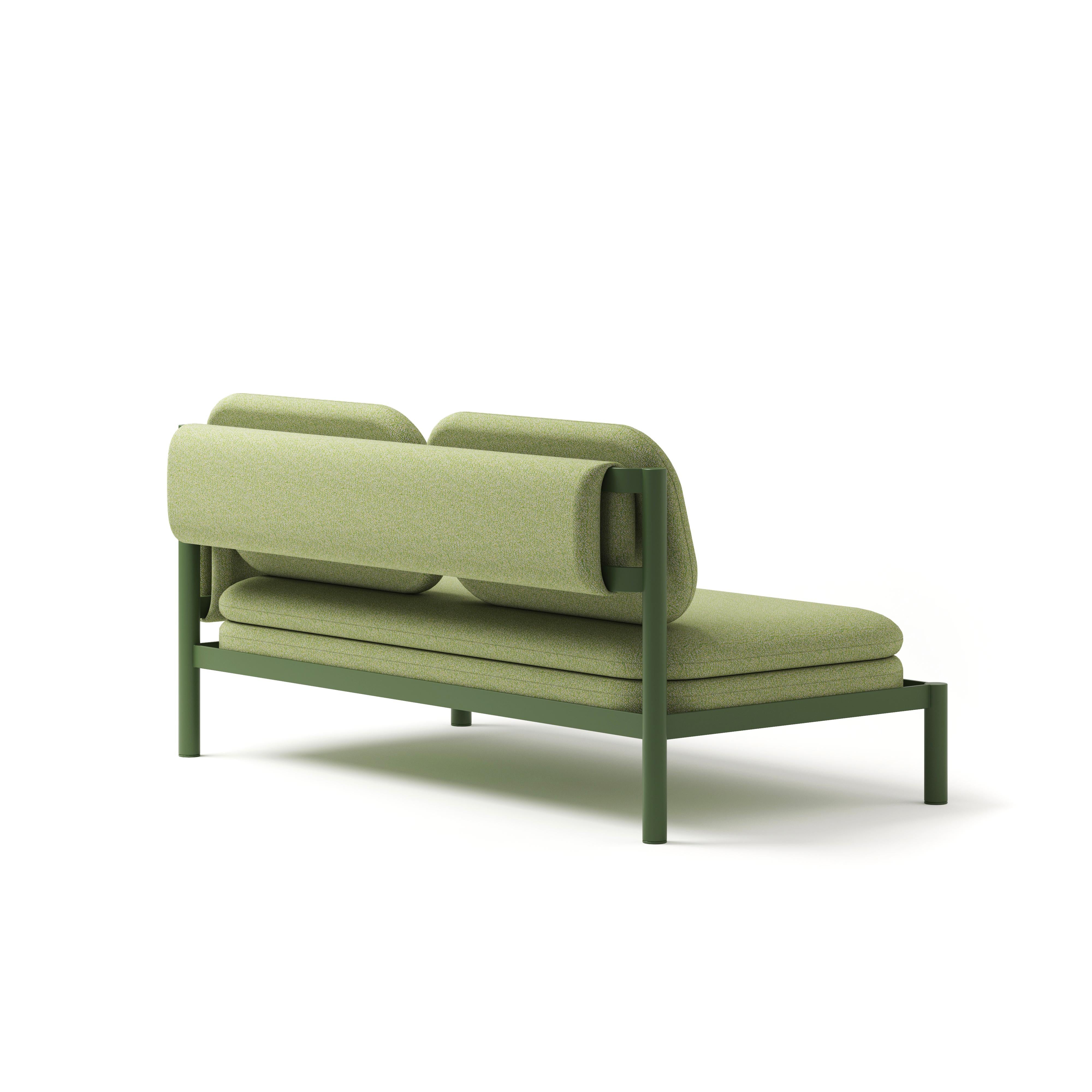 Sofá Lounge Tropic de dos plazas de aluminio con reposabrazos derecho o izquierdo by Joyf Ucraniano en venta