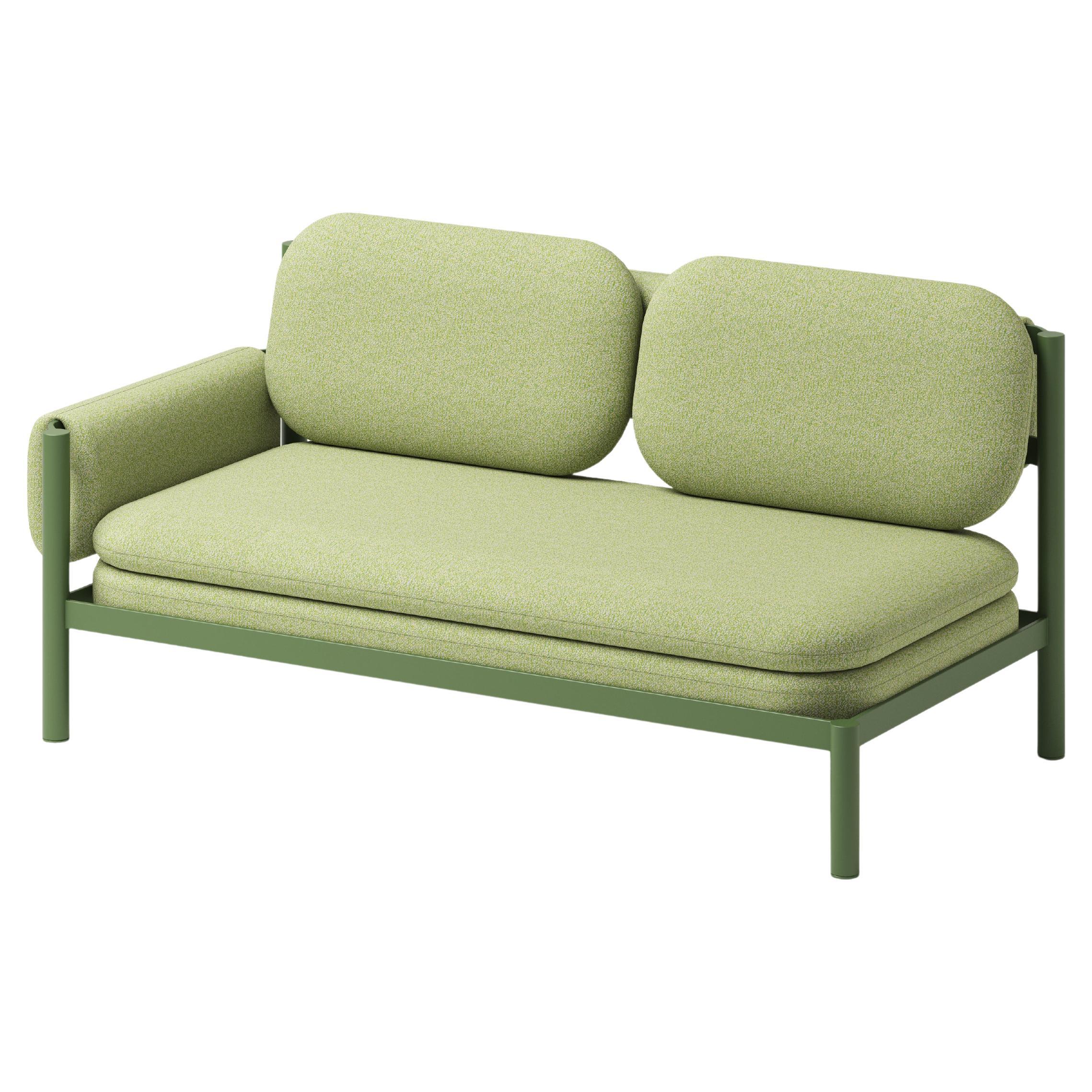 Sofá Lounge Tropic de dos plazas de aluminio con reposabrazos derecho o izquierdo by Joyf