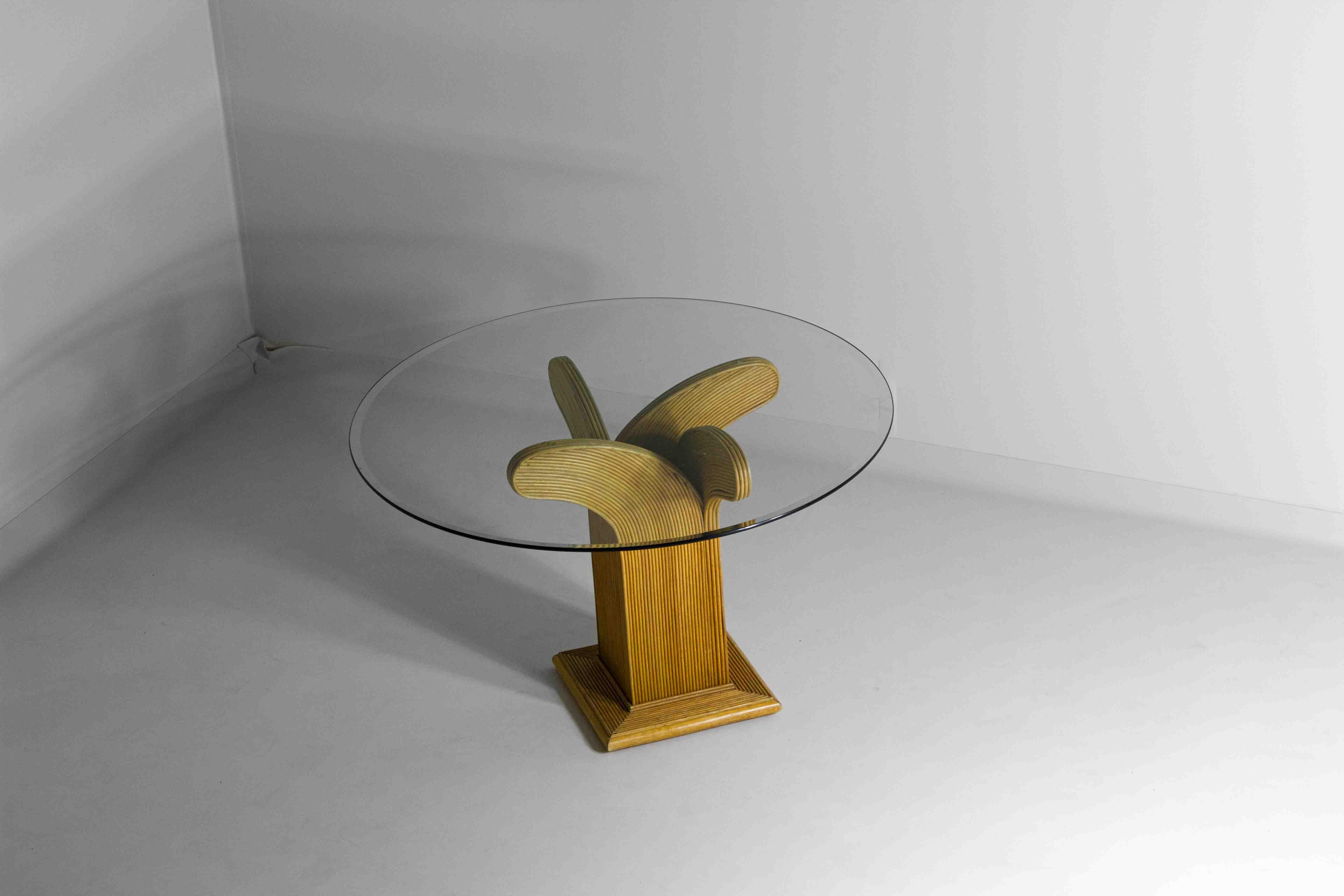 Tropical 70s dining table by Vivai Del Sud, Italy In Good Condition For Sale In Antwerpen, VAN