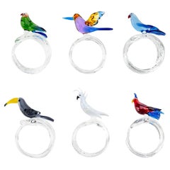 Tropical Bird Set of 6 Napkin Rings