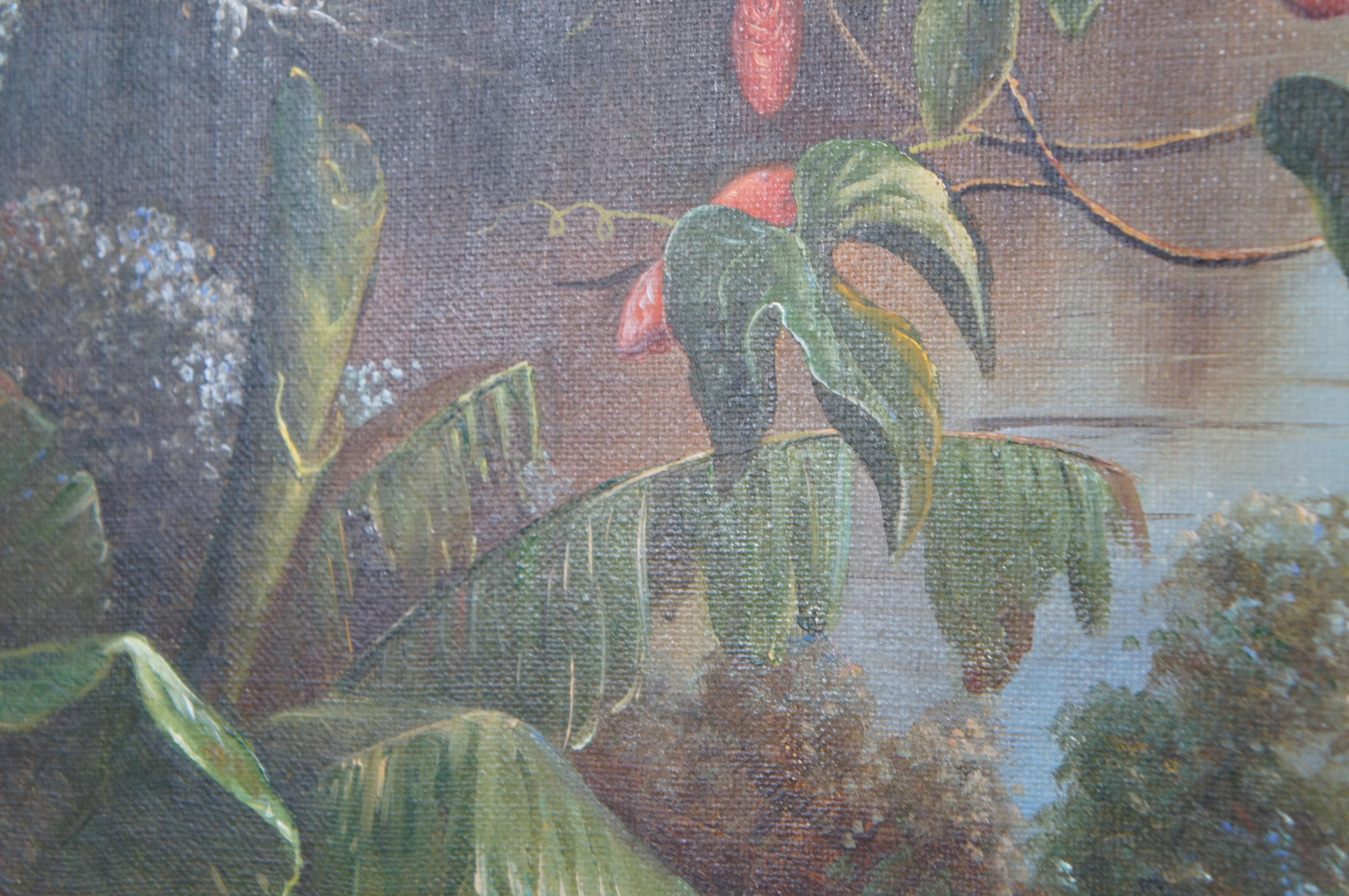 Pájaro tropical Paisaje boscoso Pintura según Martin Johnson Heade Enmarcado 35 en venta 6