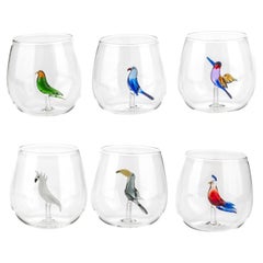 Set de 6 Vasos Pájaros Tropicales