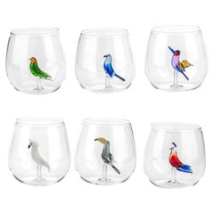 Ensemble de 6 verres Tropical Birds