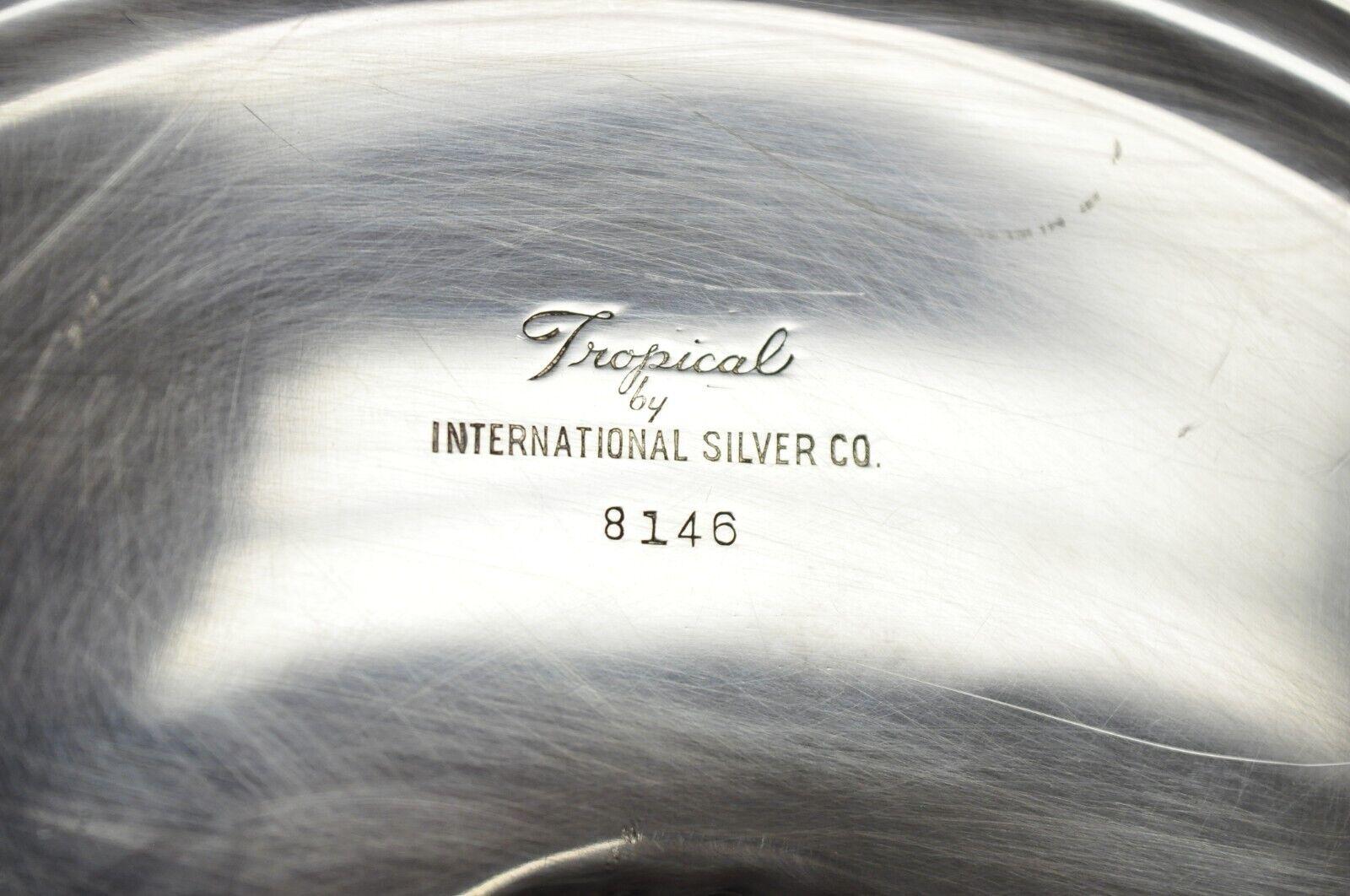 Tropical by International Silver Co Round Regency Style Silver Plate Tray 1