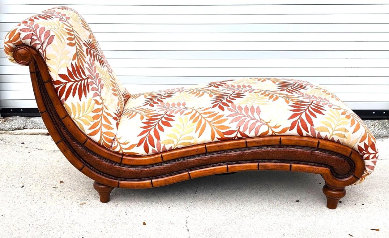 For FULL item description be sure to click on CONTINUE READING at the bottom of this listing.

Offering One Of Our Recent Palm Beach Estate Fine Furniture Acquisitions Of A 
Coastal Key West Chaise Lounge 

Approximate Measurements in