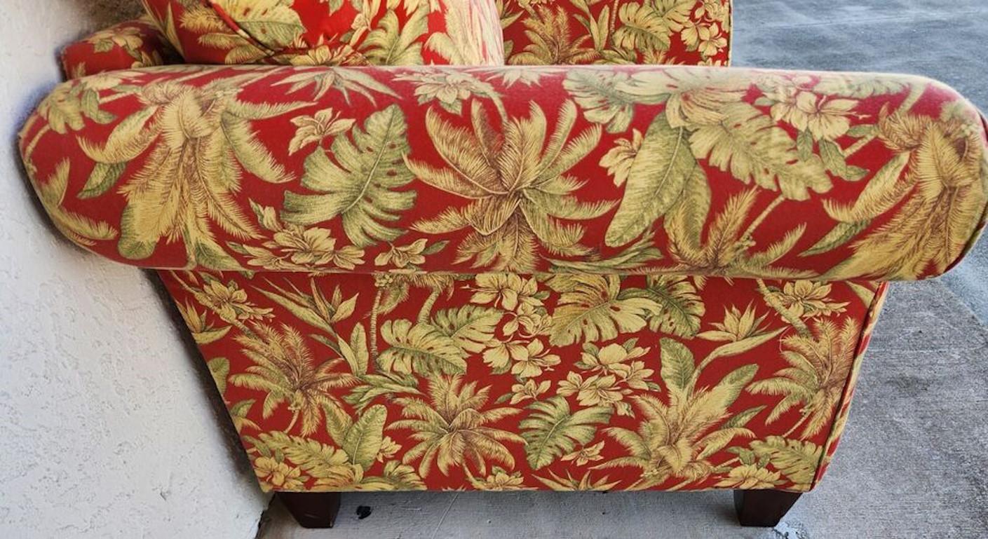 Coton Chaise longue côtière tropicale surdimensionnée en vente