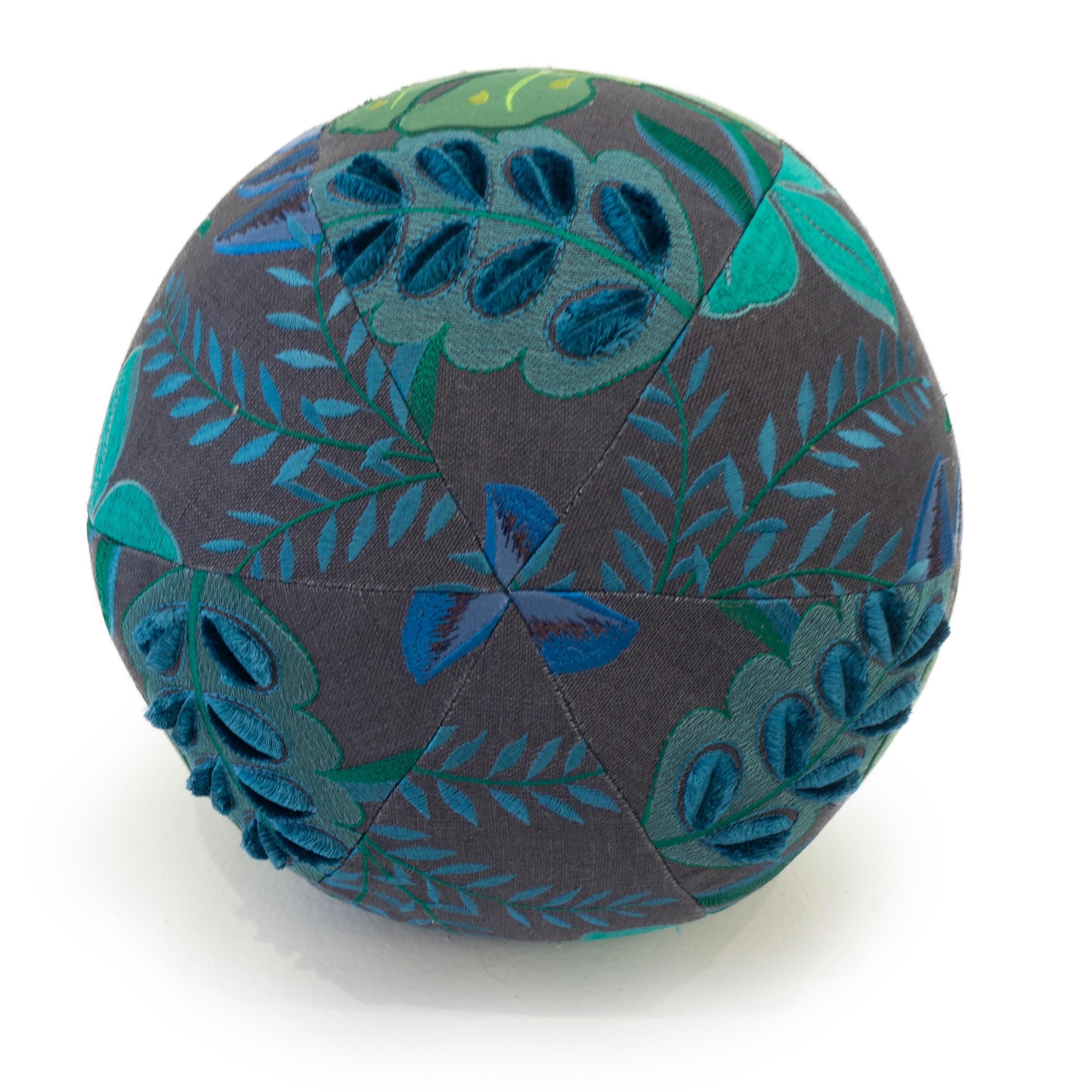 Embroidered Tropical Embroidery Ball Pillow