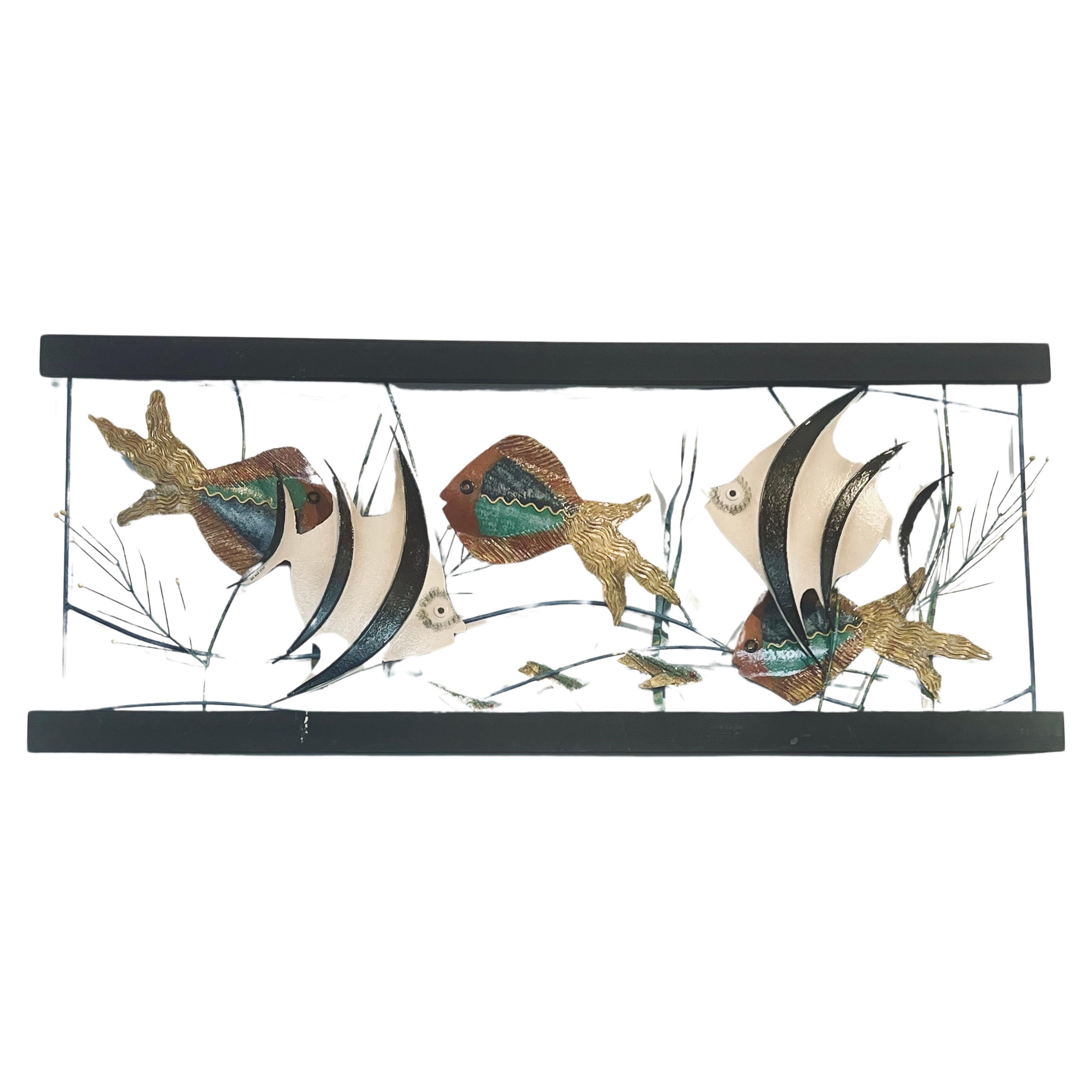 Tropical Fish Aquarium Wall Sculpture Curtis Jere