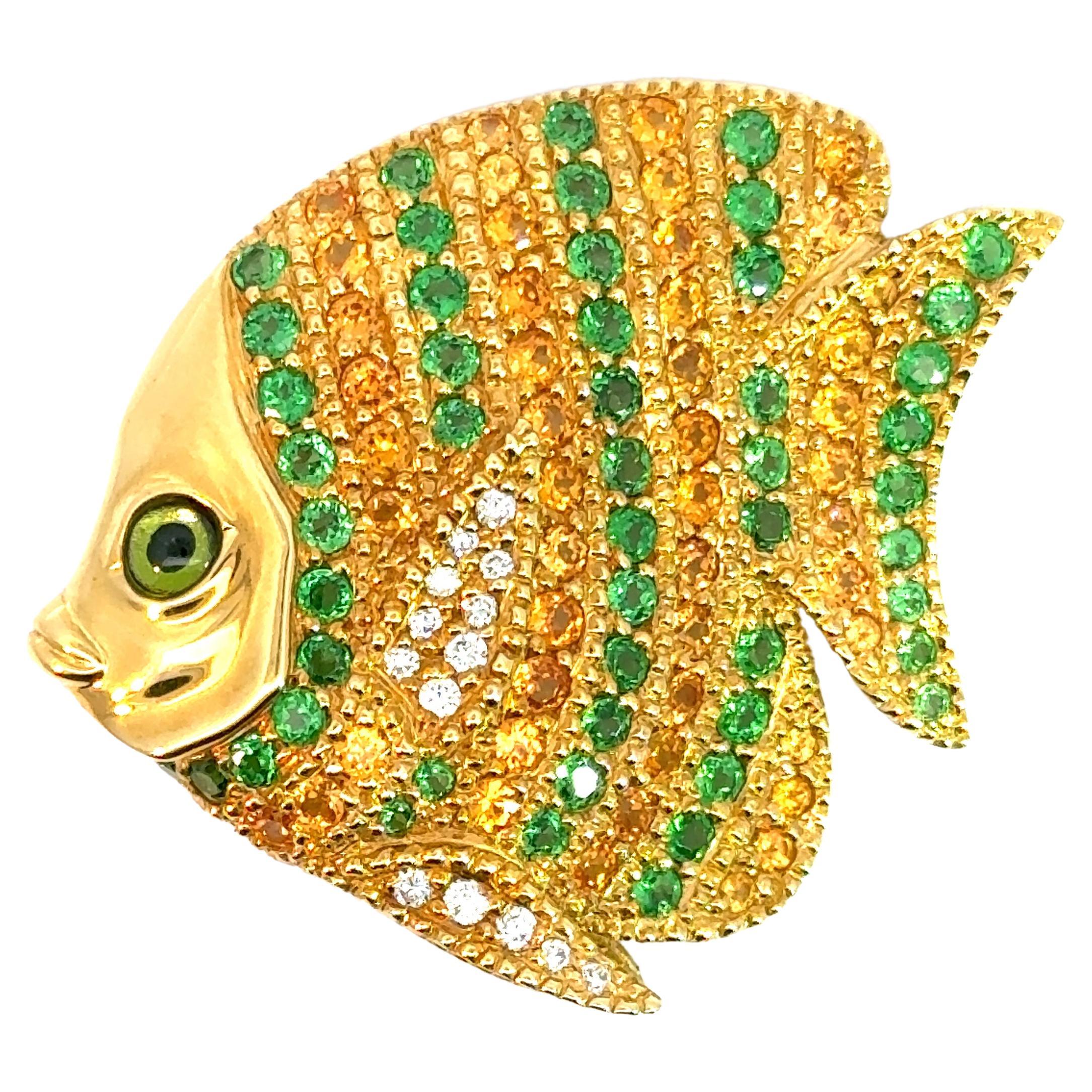 Broche « poisson tropical » en vente