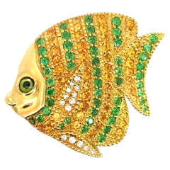 Brosche „Tropischer Fisch“