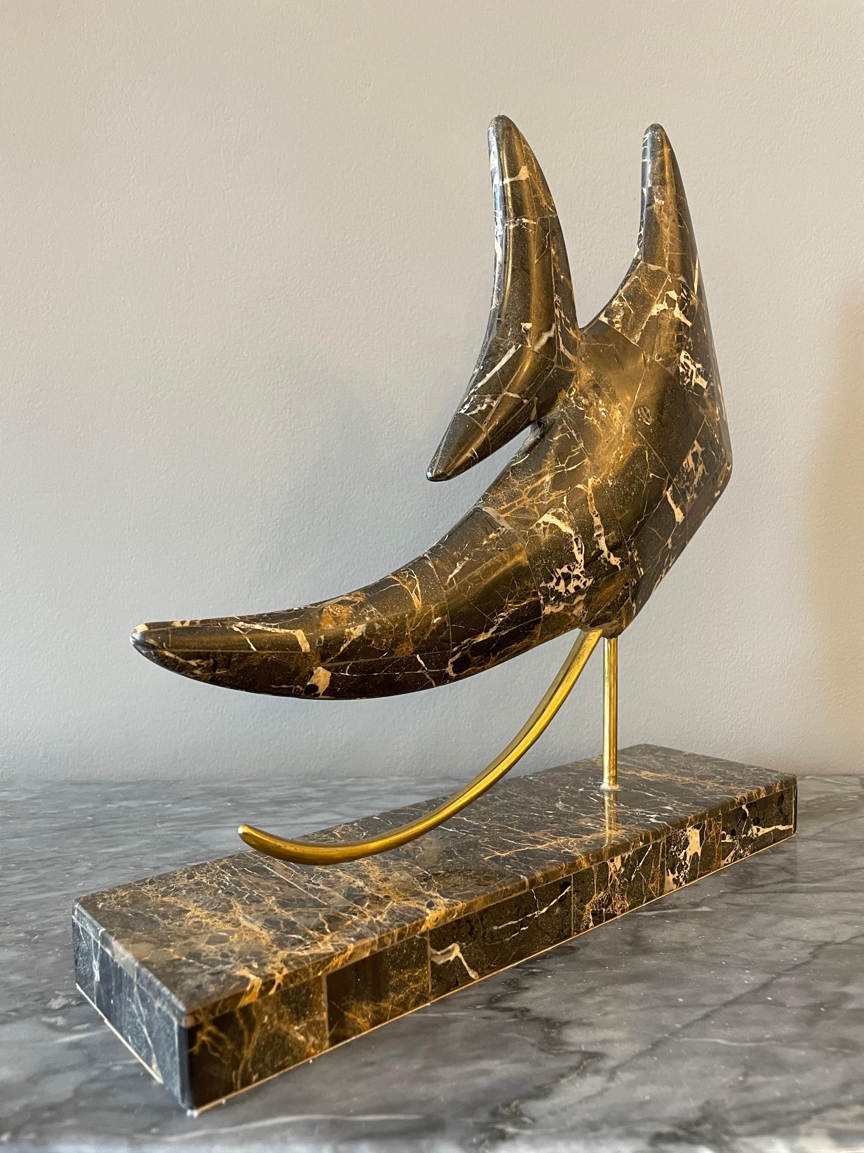 20th Century Tropical Fish Marble Sculpture by Maitland Smith For Sale