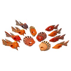 Ronds de serviette « Poissons tropicaux », lot de 12