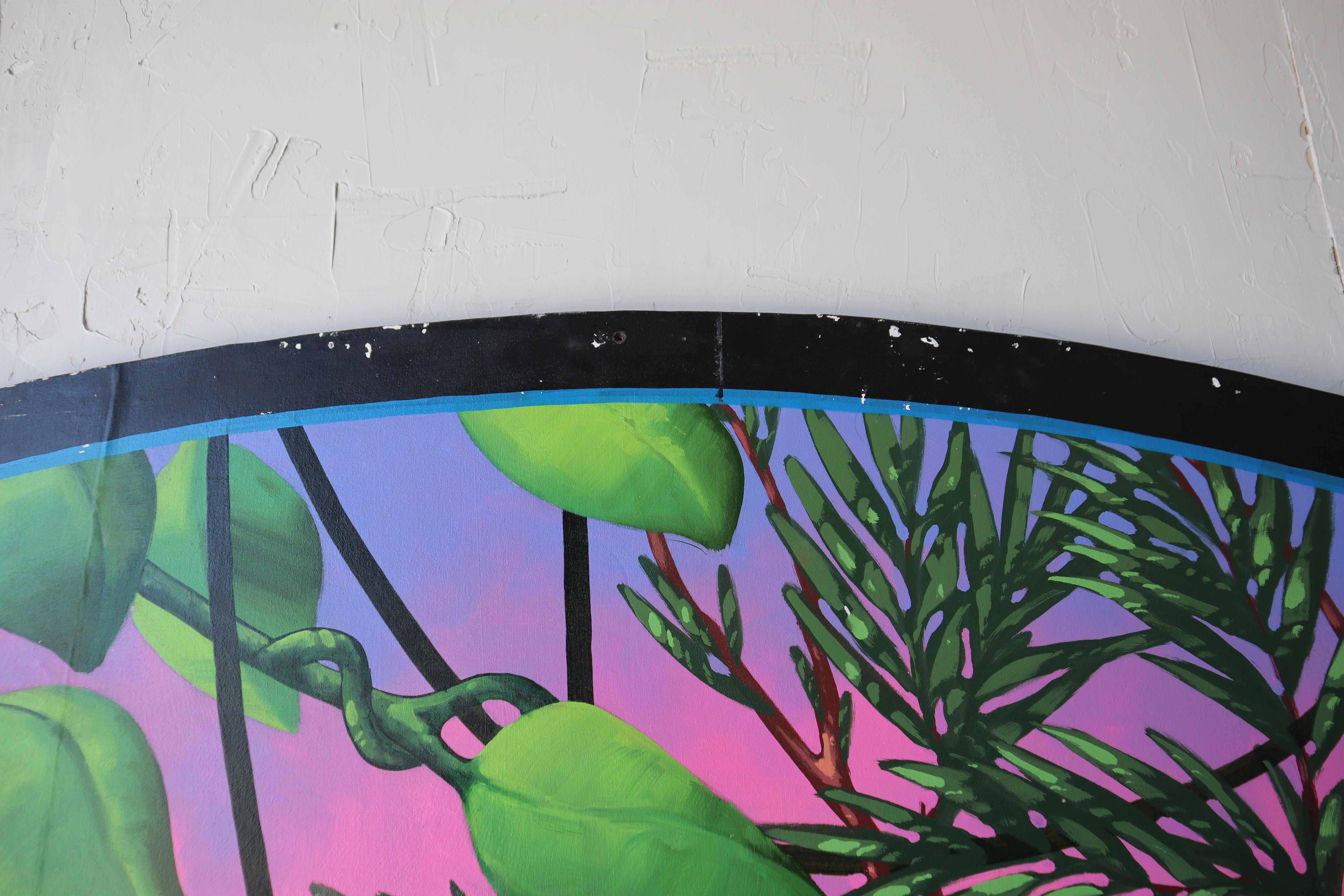 Tropische Laubholz-Gemälde der Karibik, signiert 1993, 3er-Set im Angebot 9