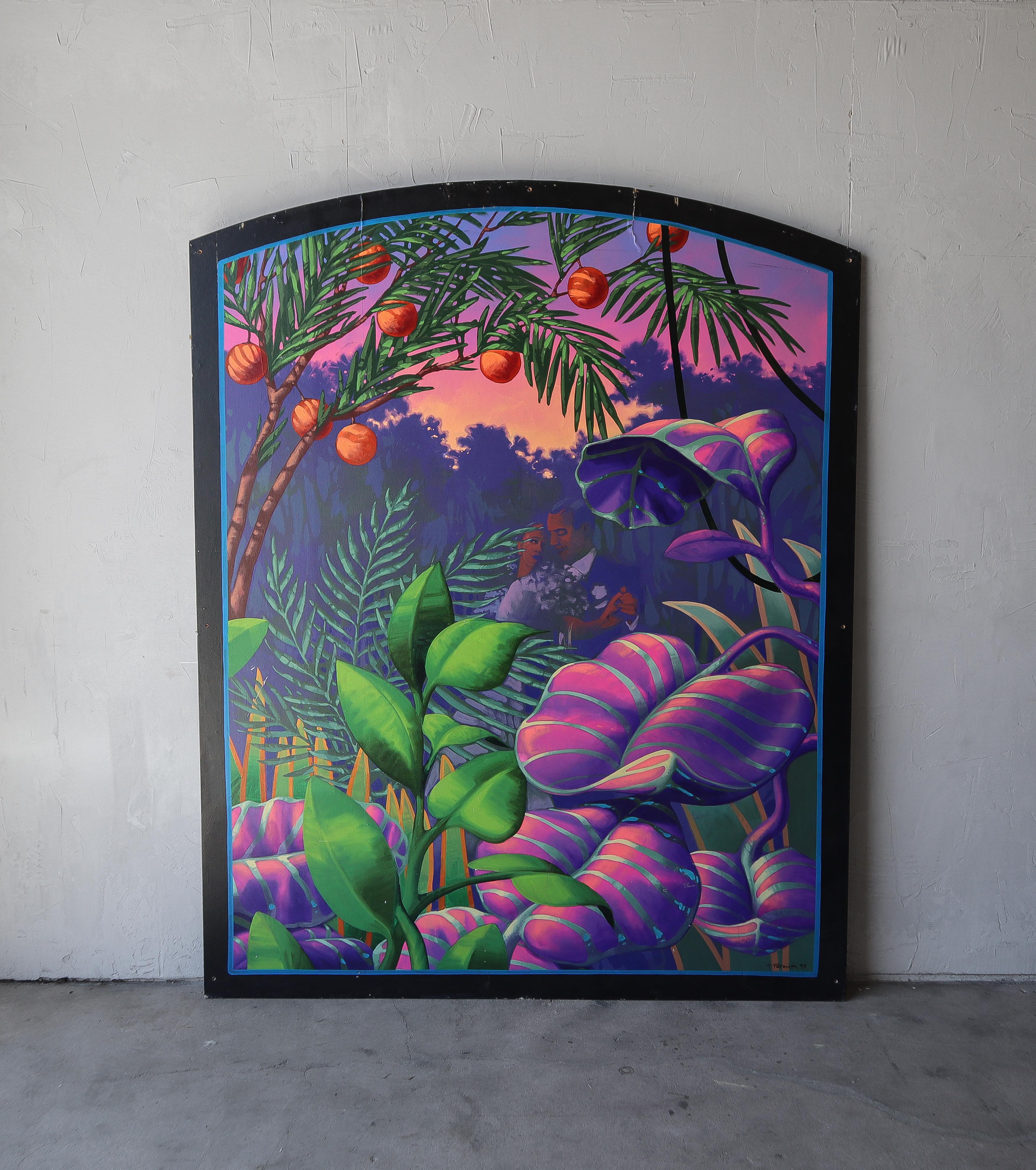Tropische Laubholz-Gemälde der Karibik, signiert 1993, 3er-Set im Angebot 10