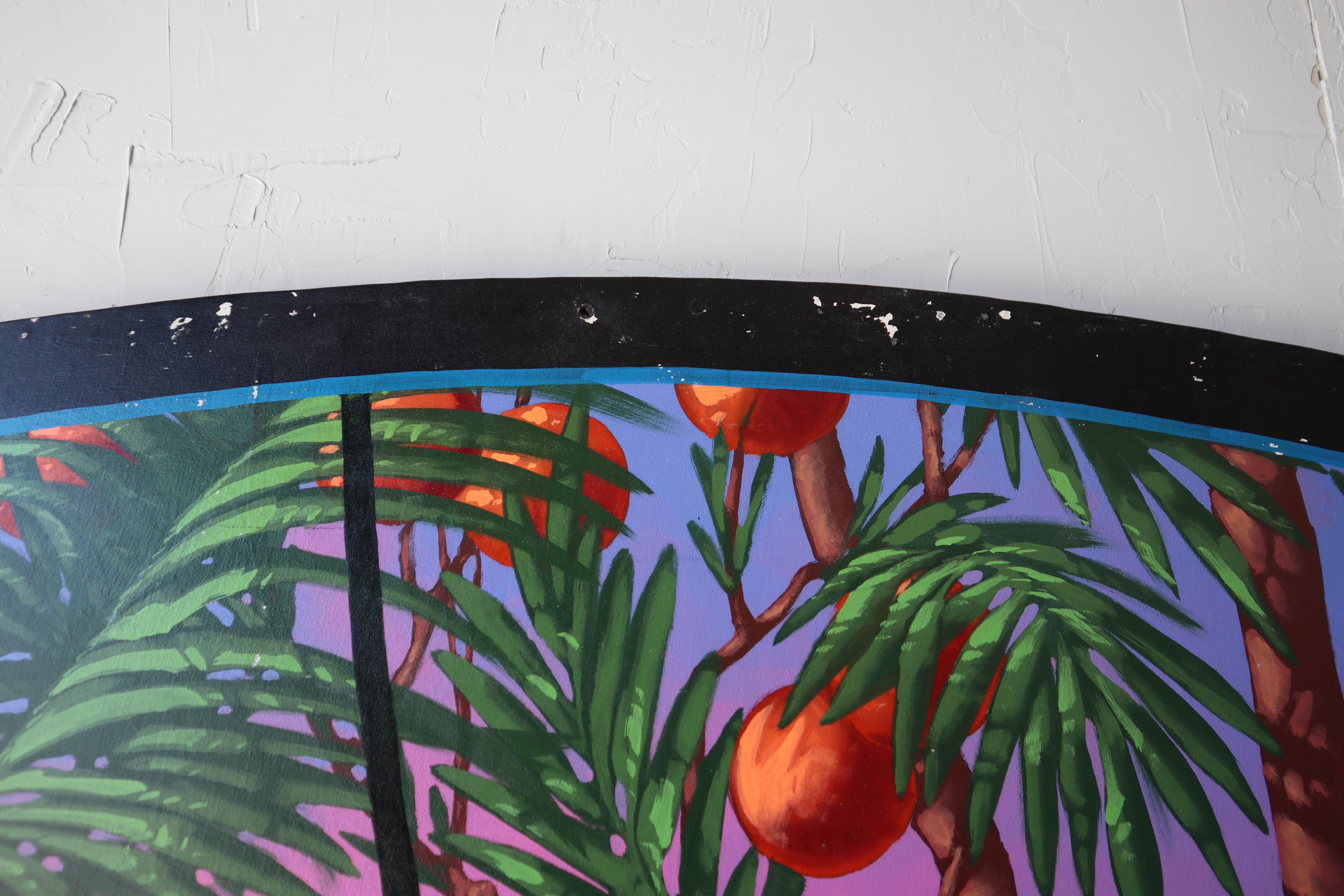 Tropische Laubholz-Gemälde der Karibik, signiert 1993, 3er-Set im Angebot 1