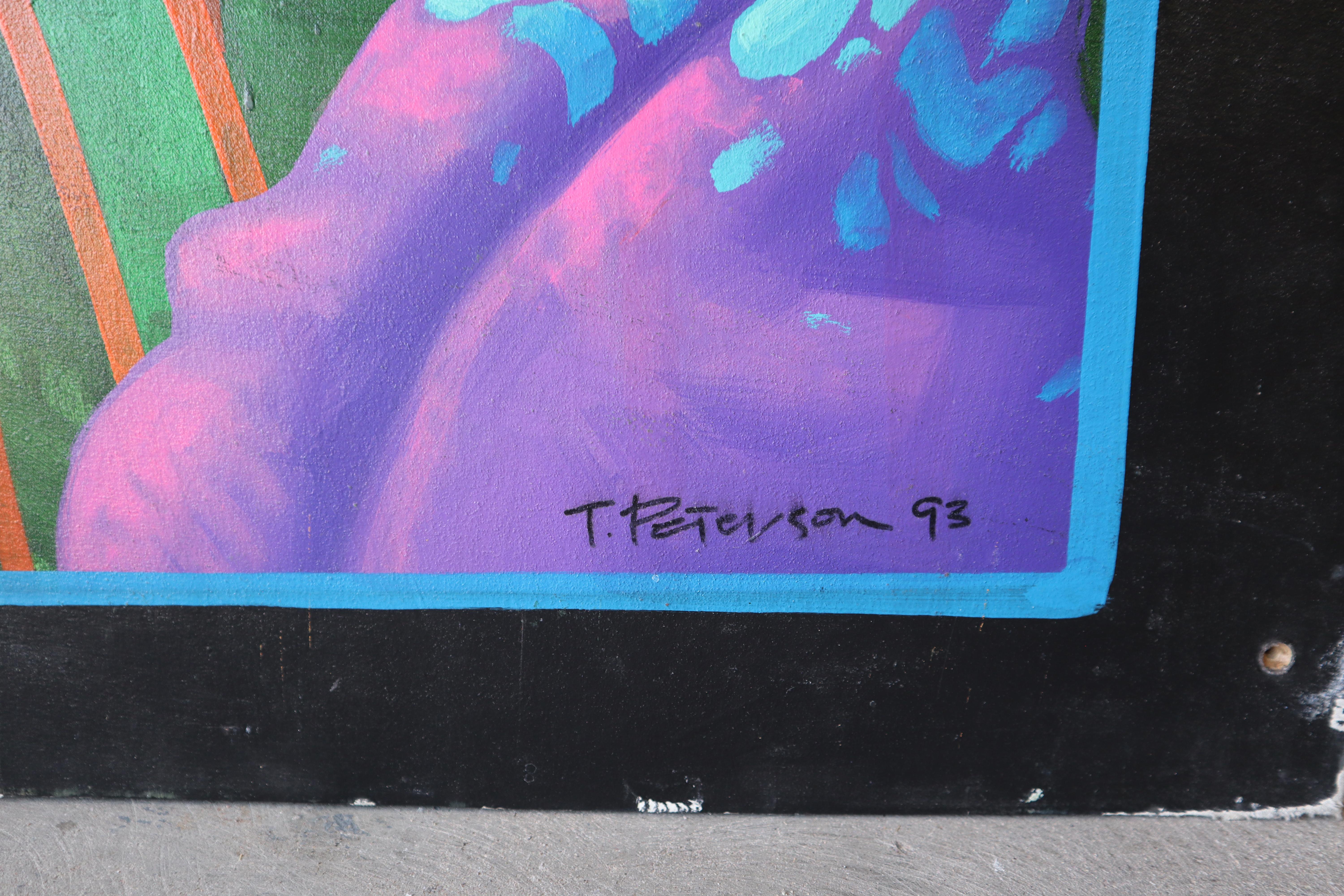 Tropische Laubholz-Gemälde der Karibik, signiert 1993, 3er-Set im Angebot 3