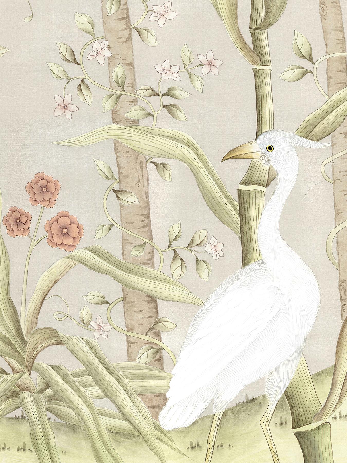 American Tropical Forest Chinoiserie Mural