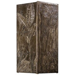 'Tropical Fossil I' Monumental Bronze and Brass Screen by Gianluca Pacchioni