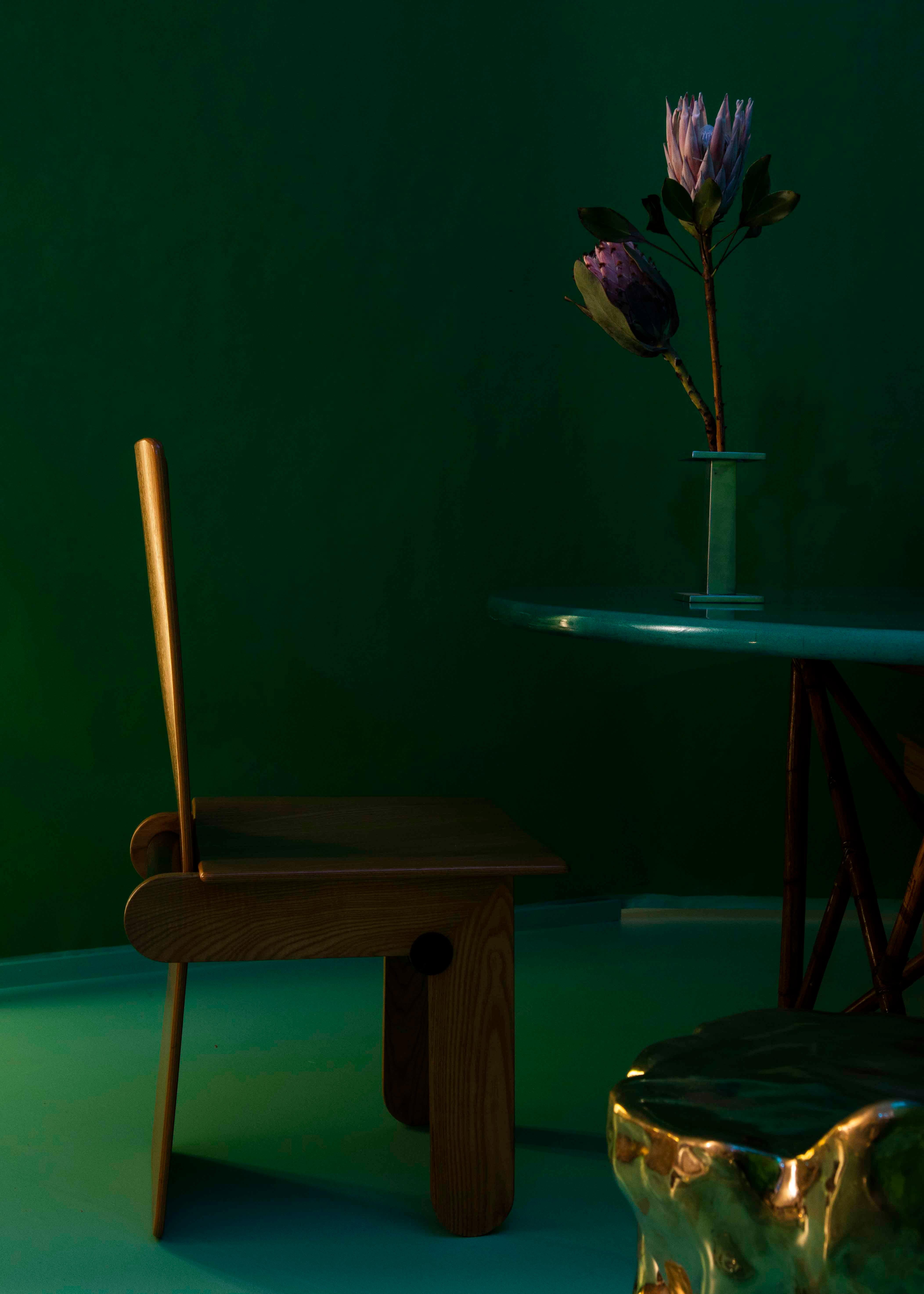 Tropical Green Mid-century modern hollywood regency Bamboo ratan Dining Table 2