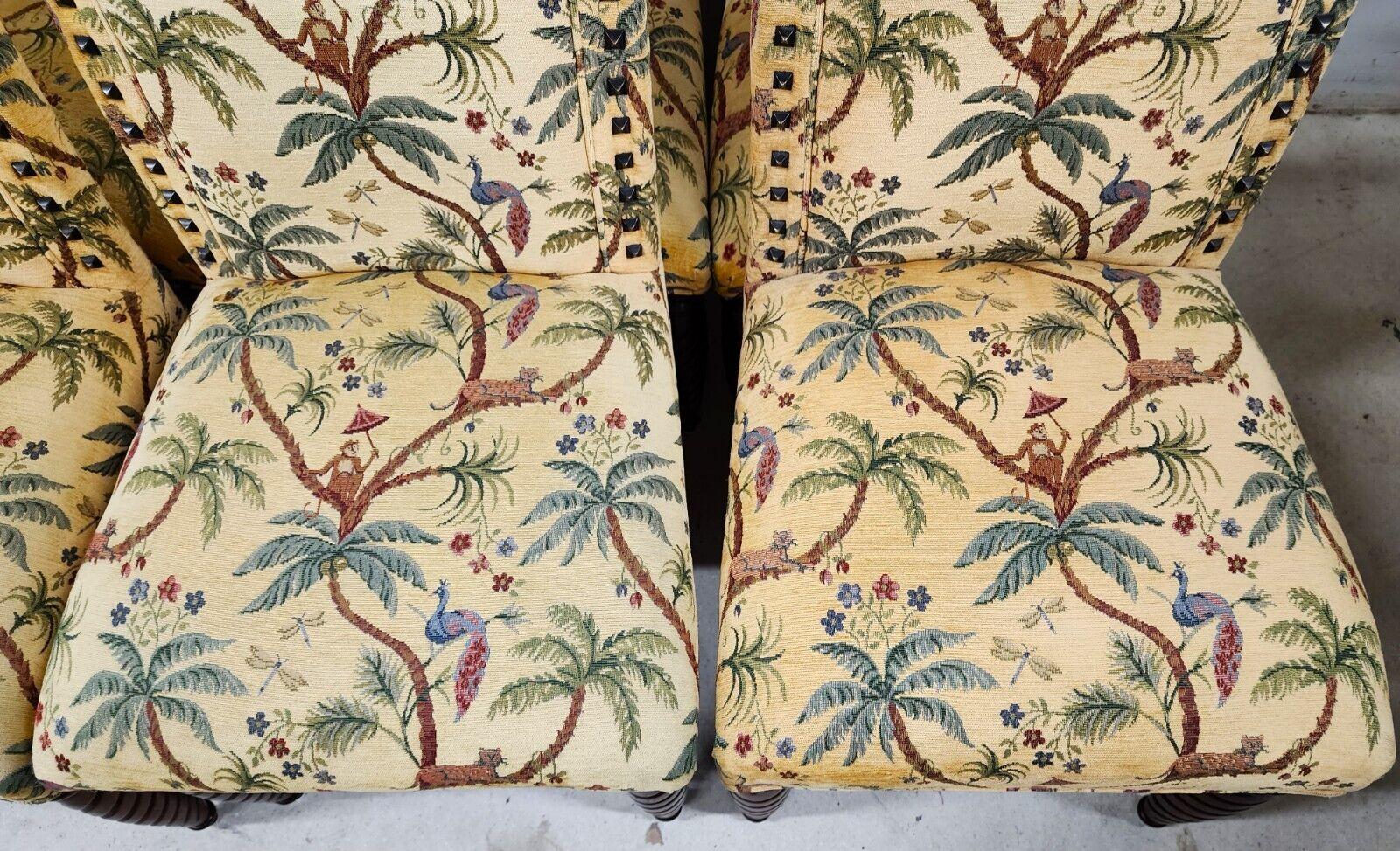 Tropical Jungle Dining Chairs Set of 8 For Sale 6