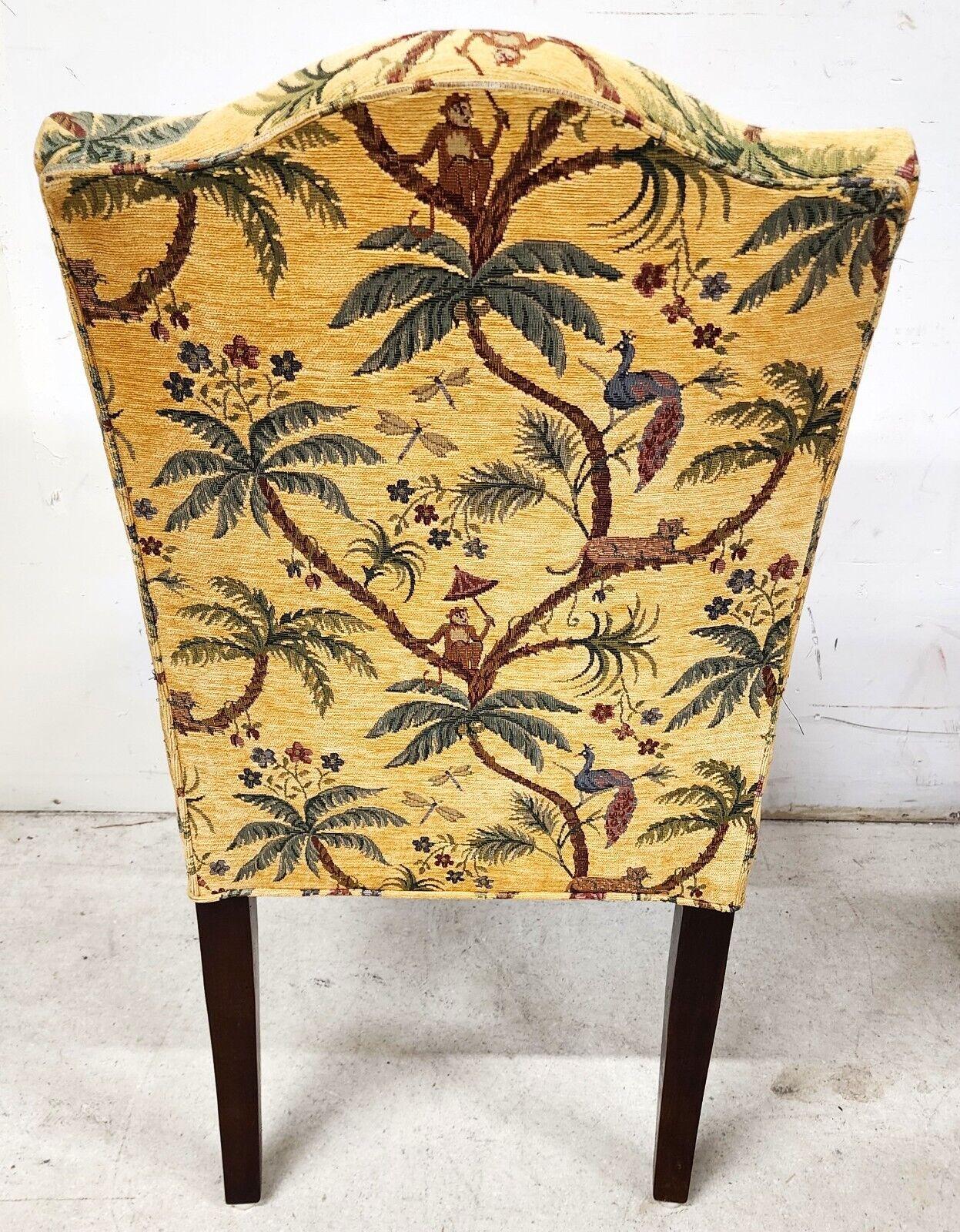Tropical Jungle Dining Chairs Set of 8 In Good Condition For Sale In Lake Worth, FL