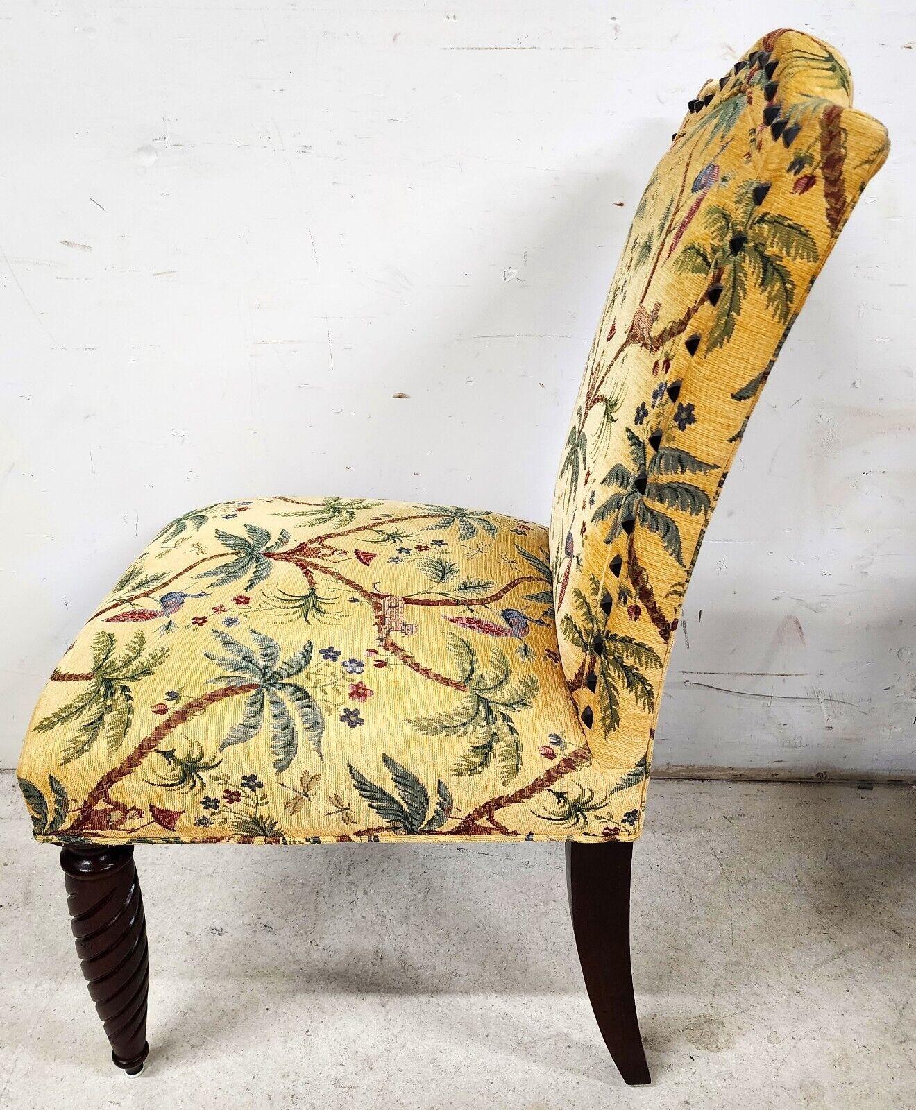 Late 20th Century Tropical Jungle Dining Chairs Set of 8 For Sale