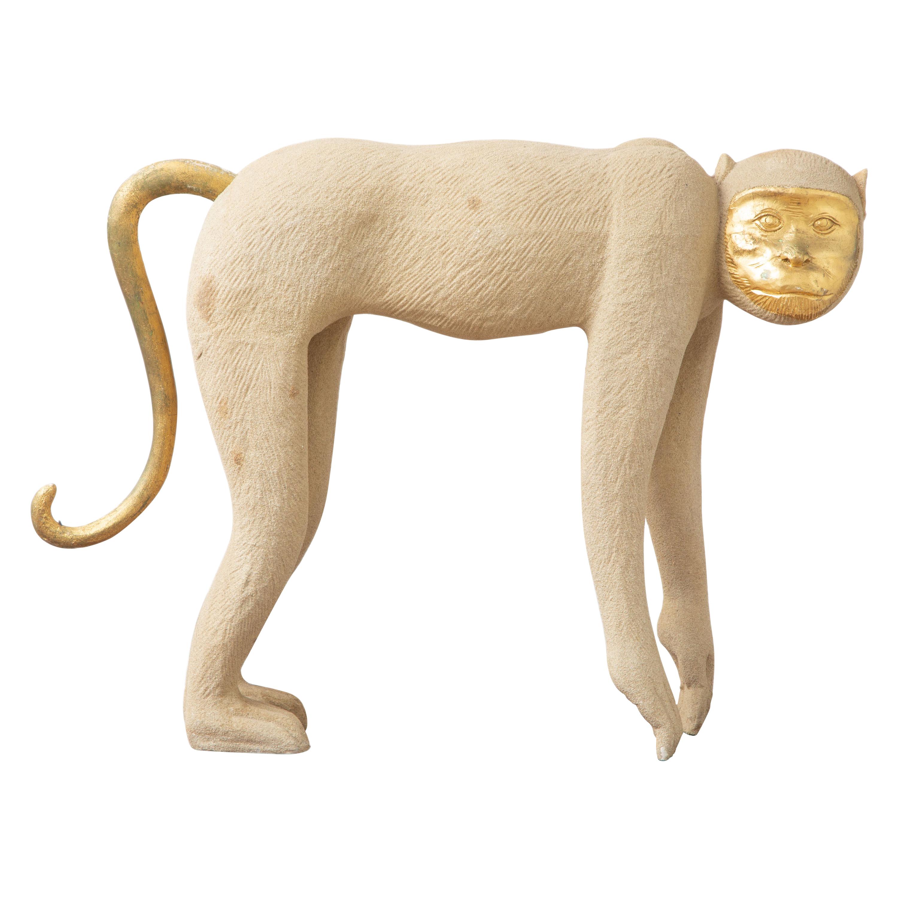 Tropical Life-Size Monkey Sculpture, USA, 1980 at 1stDibs | gold monkey  statue, golden monkey statue