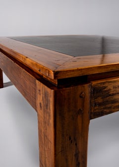 Tropical Mahogany Coffee Table Slate and Pegged