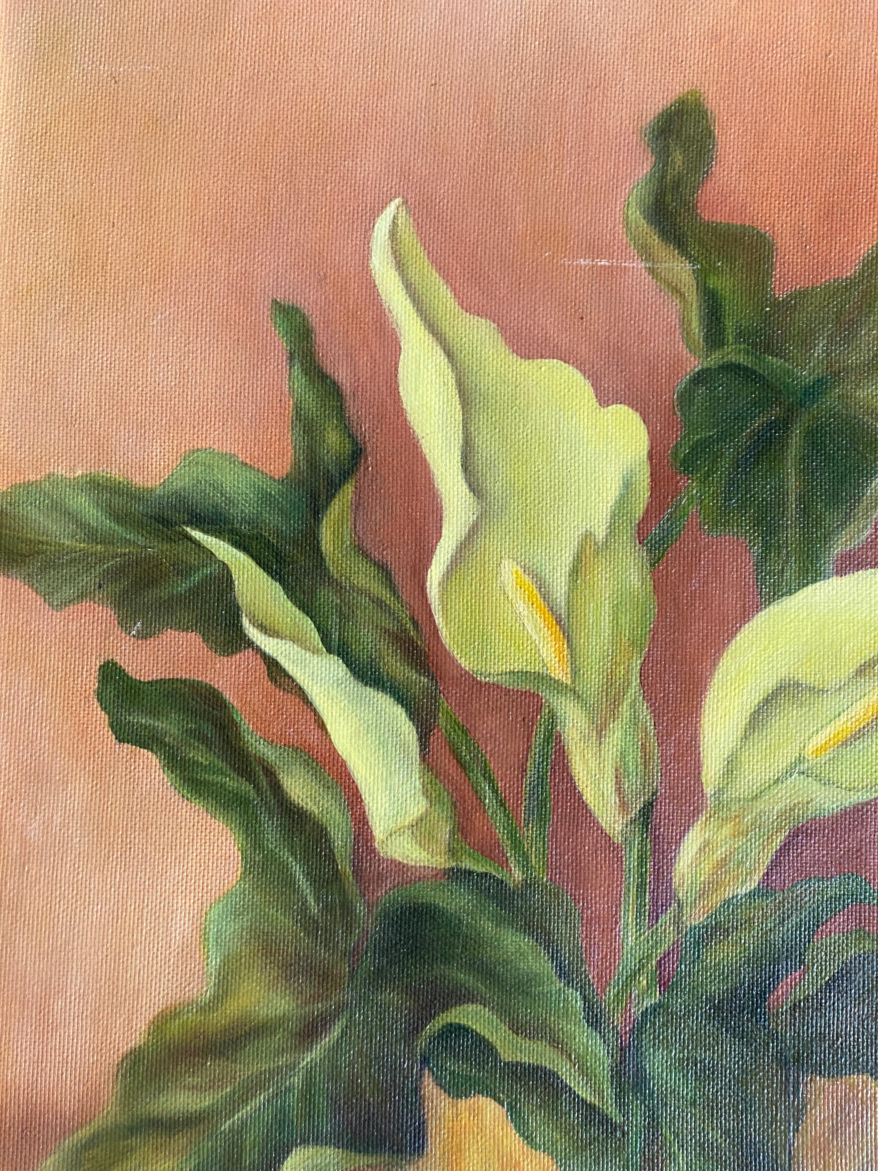 Tropical Oil on Board Titled 