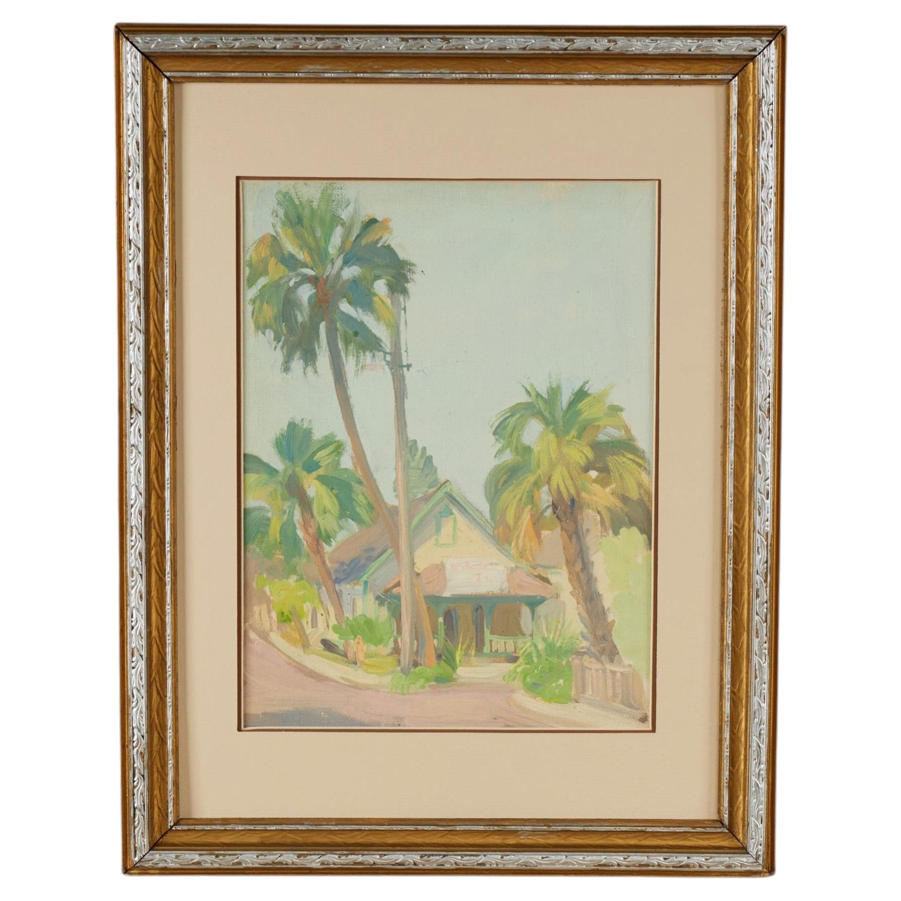 Tropical Painting of Key West For Sale