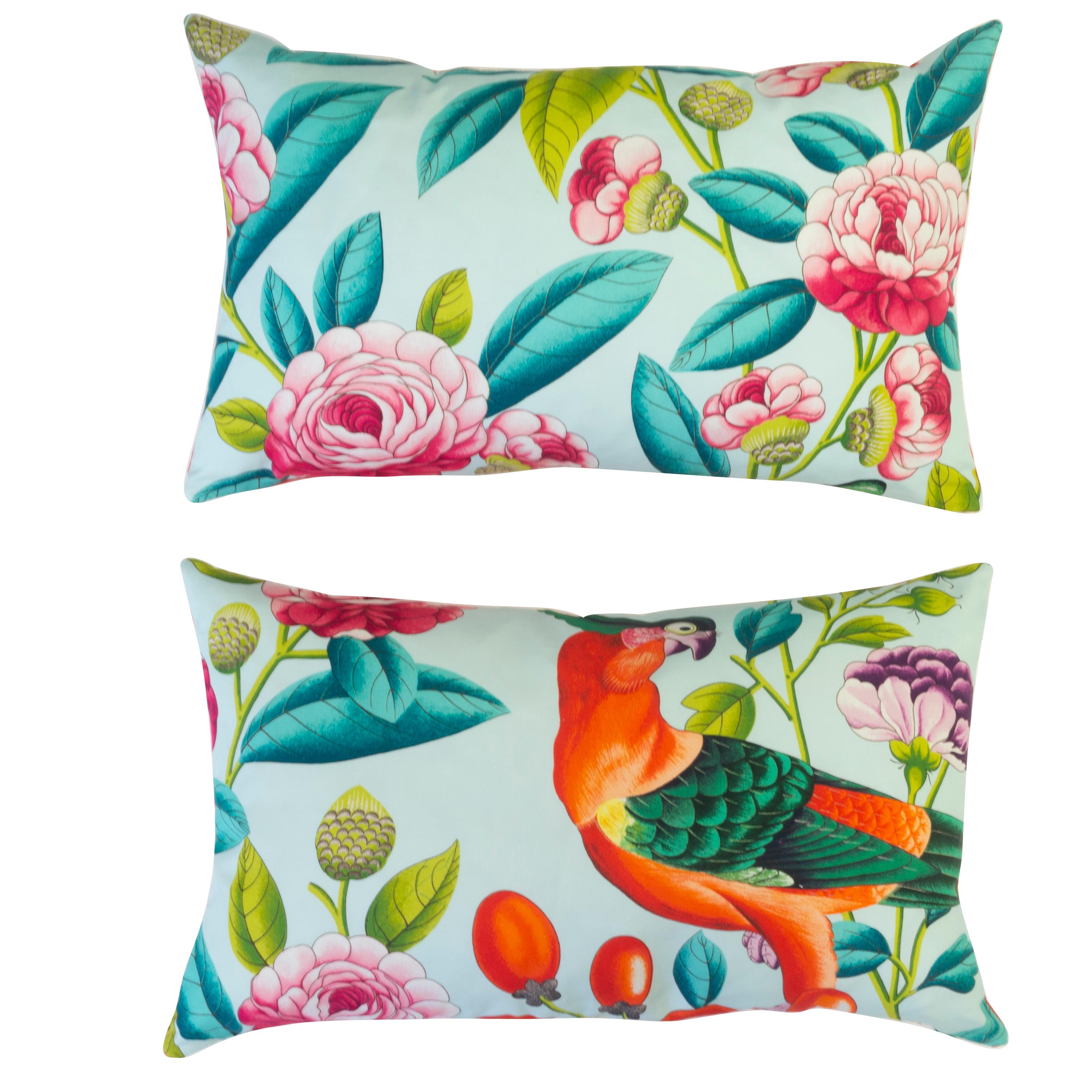 Tropical Paradise Reversible Lumbar Pillows For Sale at 1stDibs
