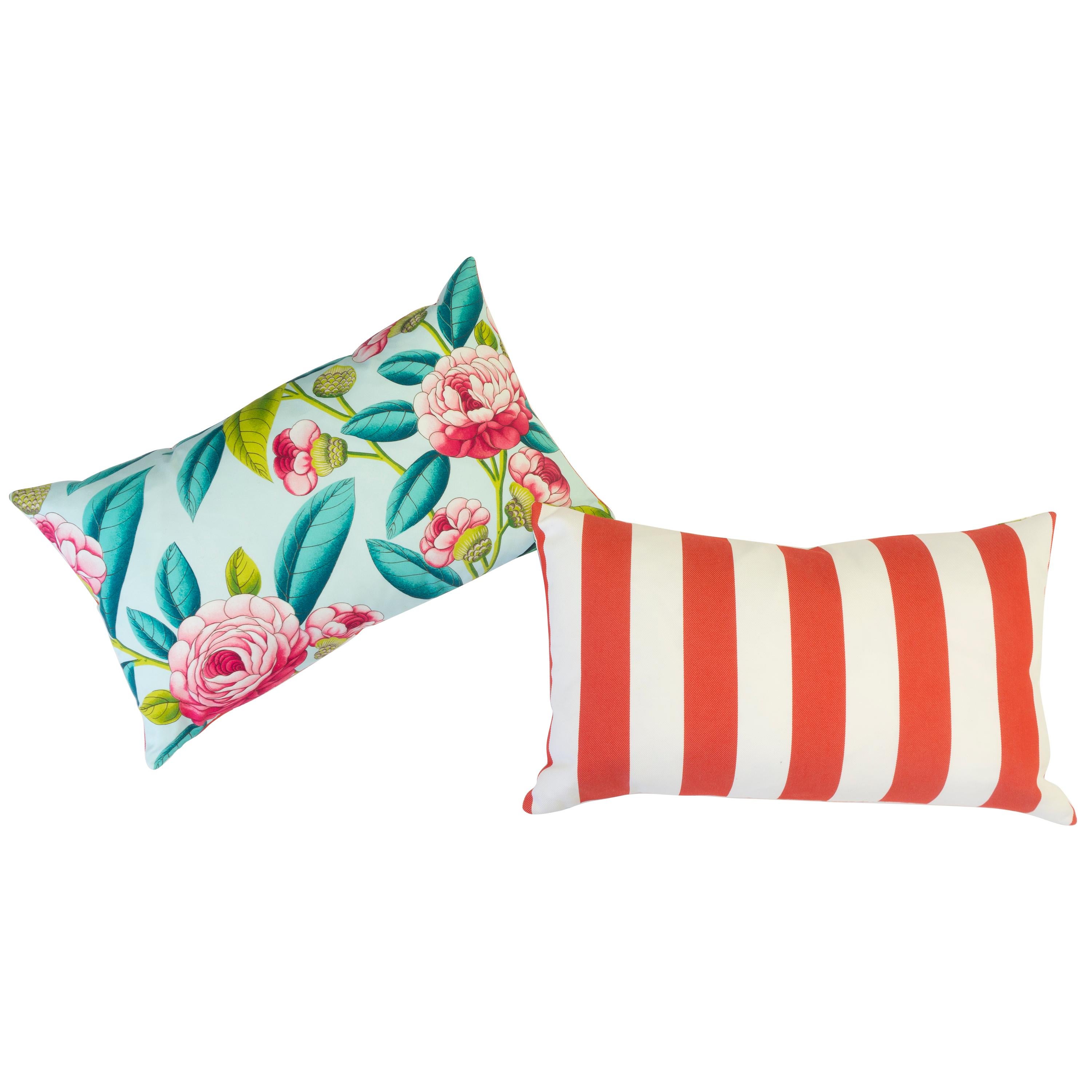 Tropical Paradise Reversible Lumbar Pillows For Sale at 1stDibs