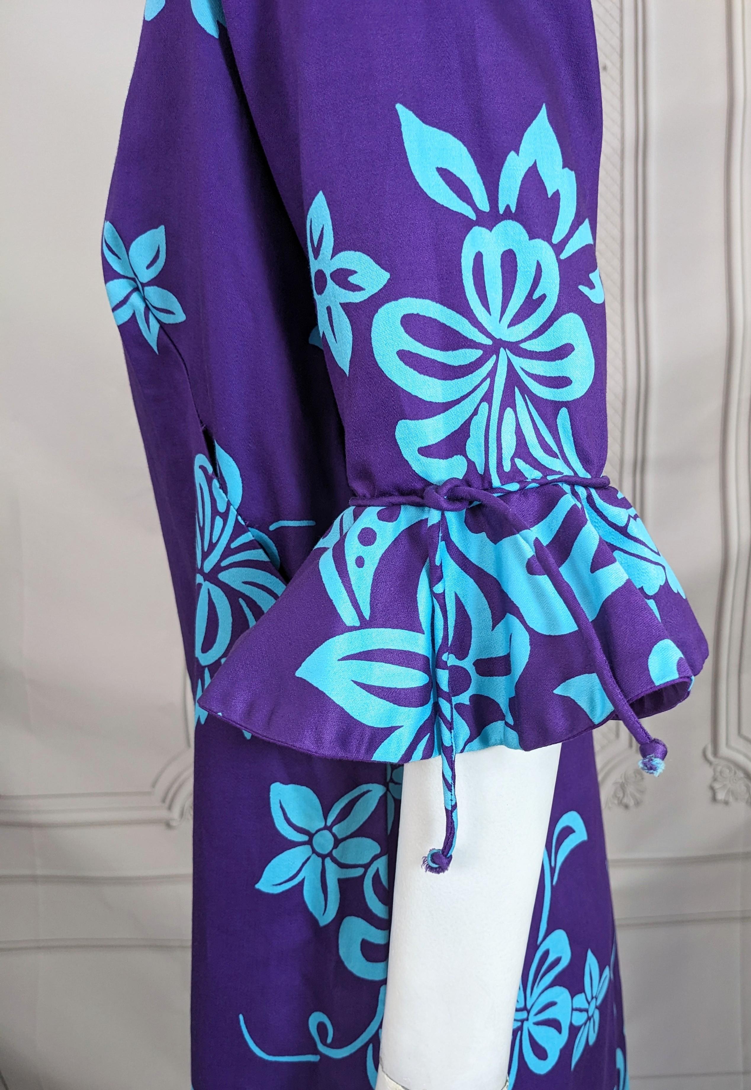 Tropical Print Mid Century Sheath For Sale 1