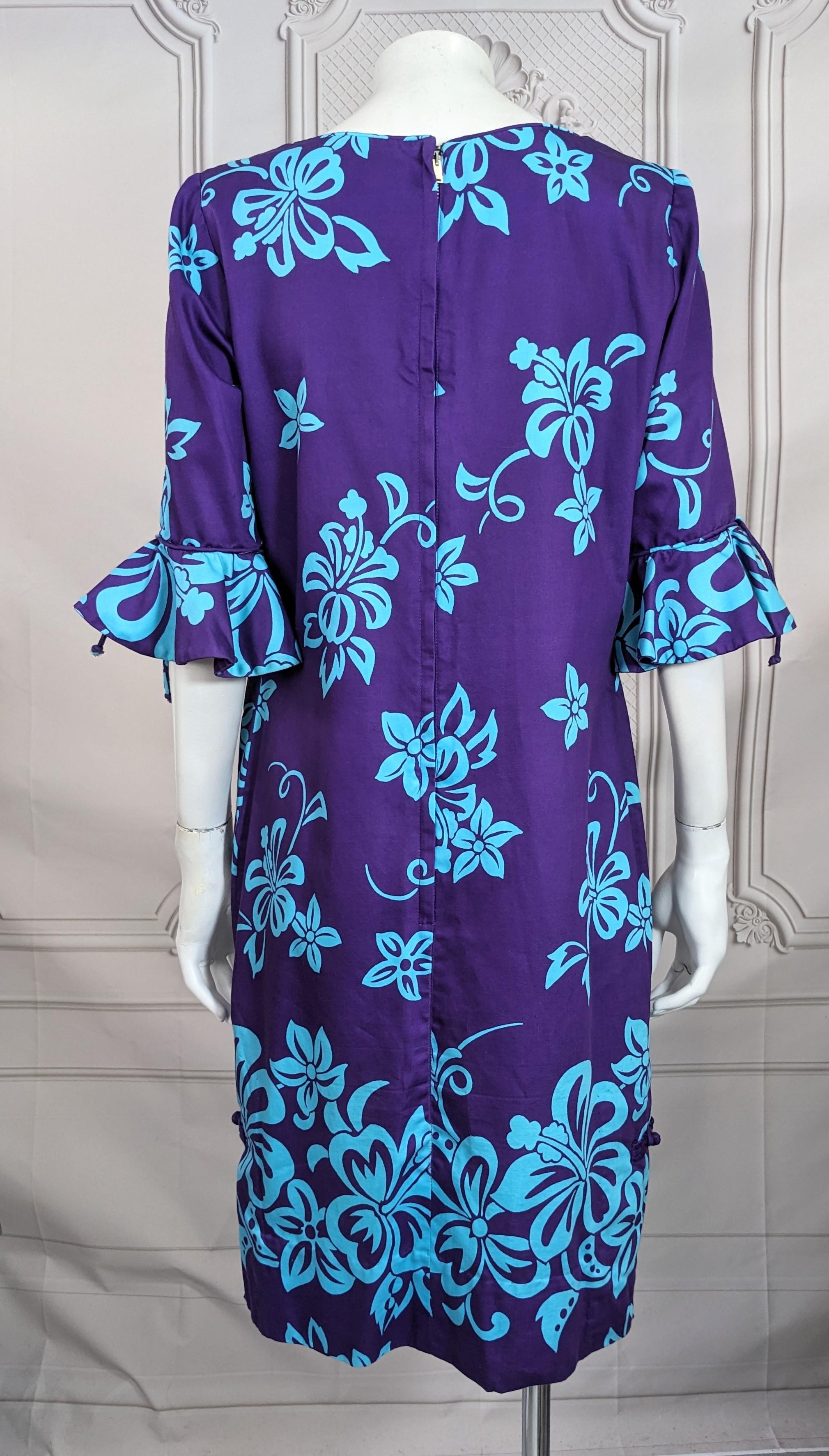 Tropical Print Mid Century Sheath For Sale 3