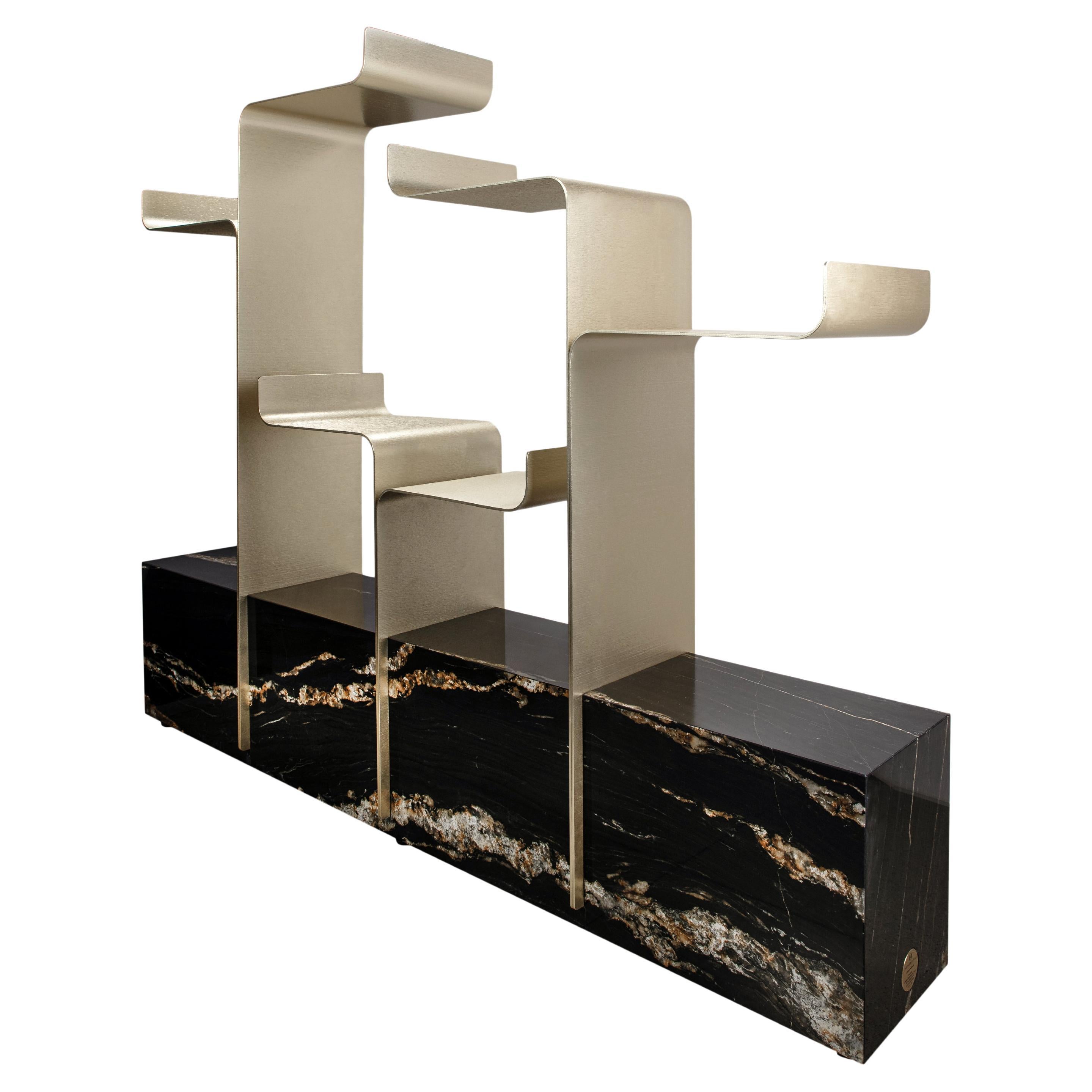 Tropical Stone "Aedicula" Bookcase design by MMDesign for Officina della Scala For Sale