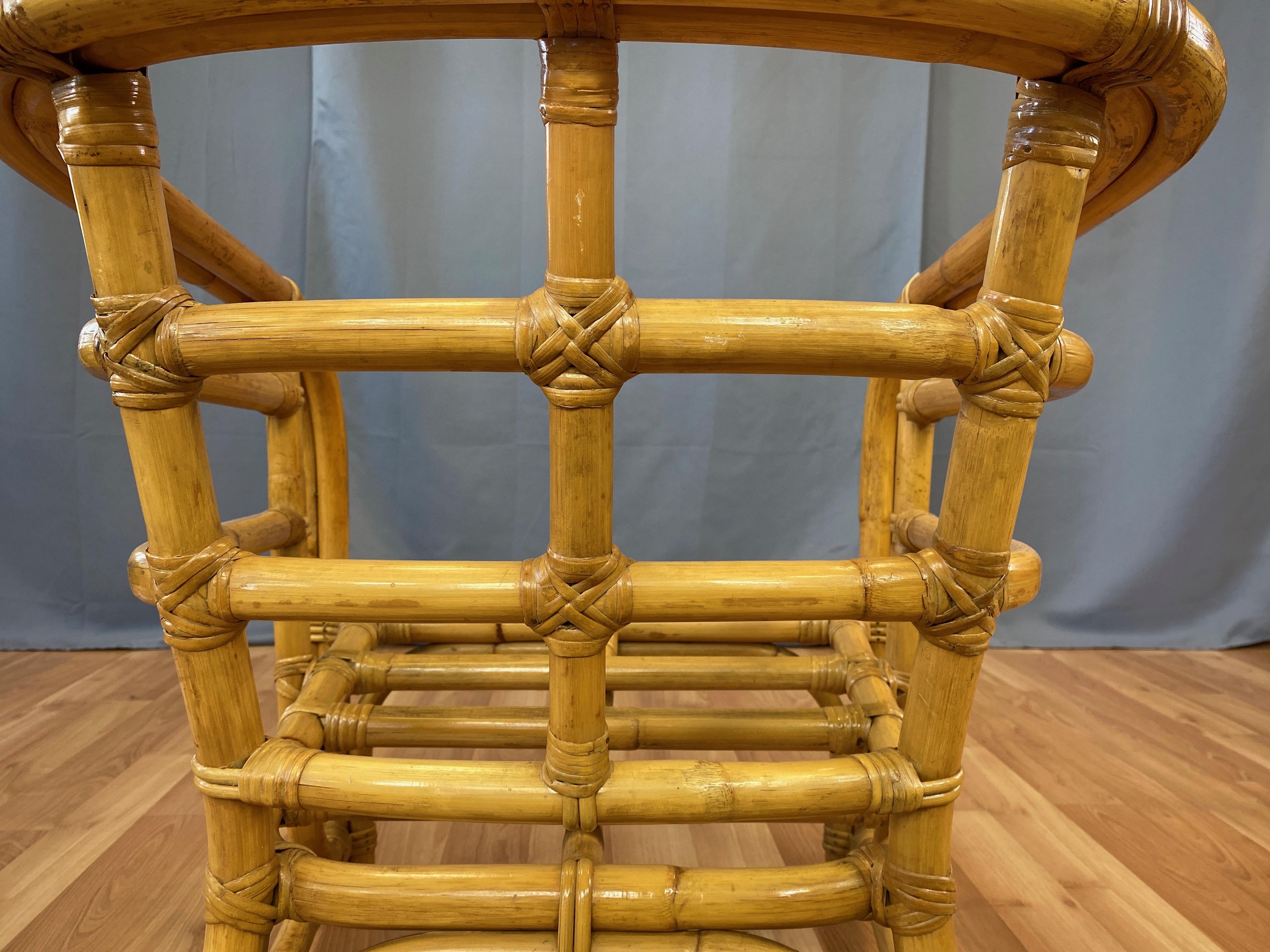 Tropical Sun Co. Rattan Armchair, 1940s 4