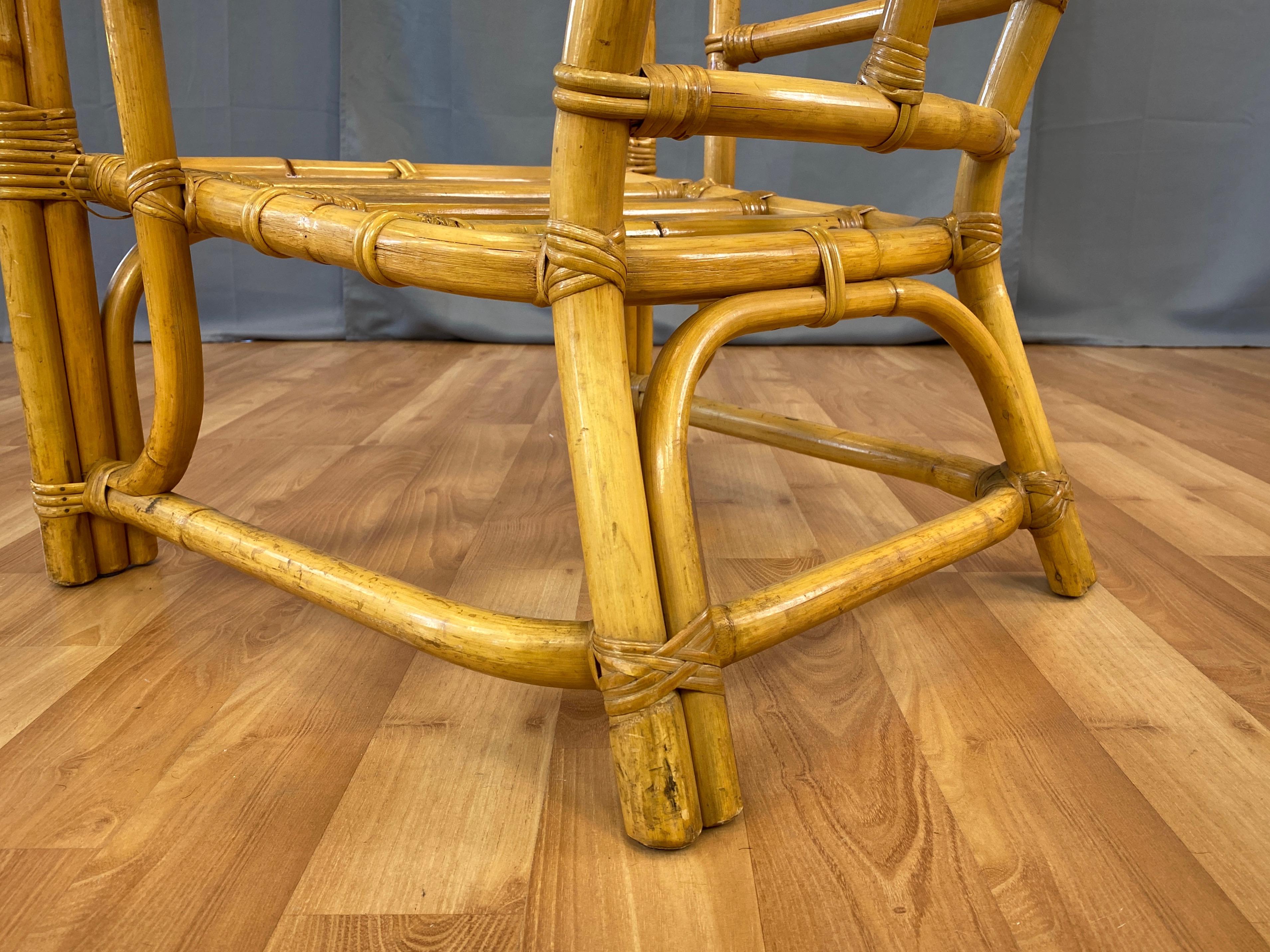 Tropical Sun Co. Rattan Armchair, 1940s 5