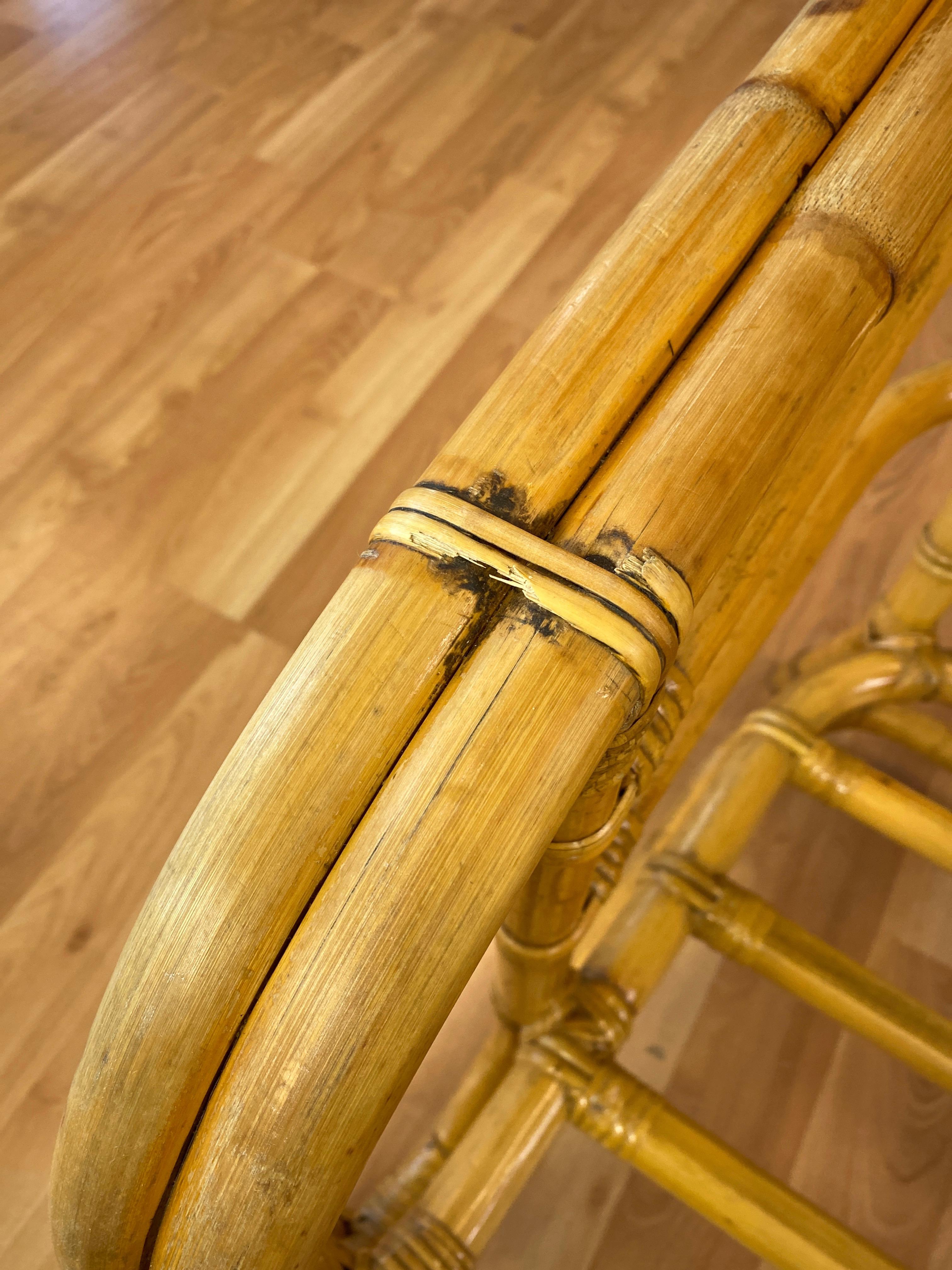 Tropical Sun Co. Rattan Armchair, 1940s 6