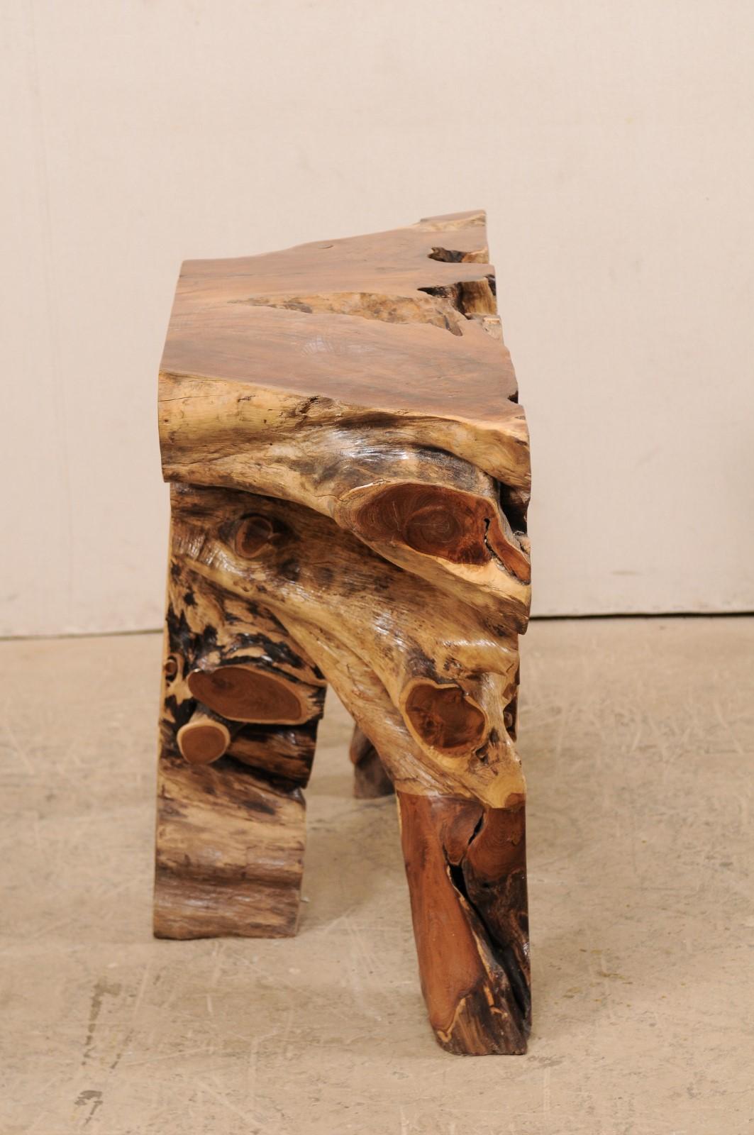 Tropical Teak Root Console Table 1