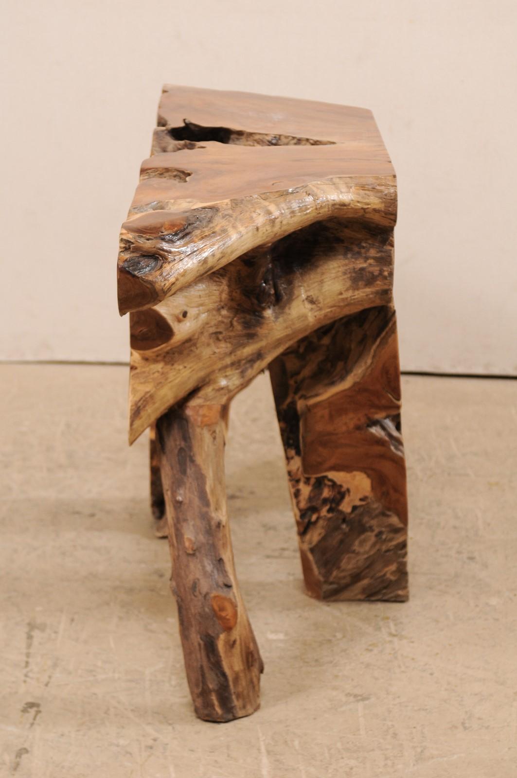 Tropical Teak Root Console Table 2
