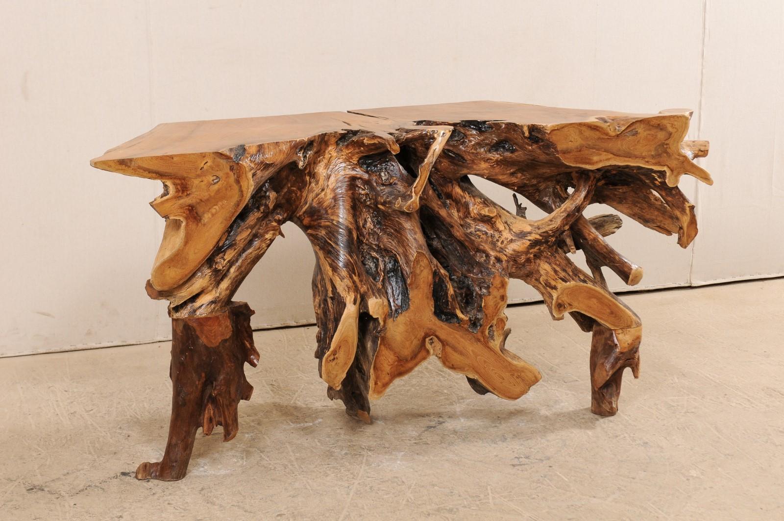 tree root console table