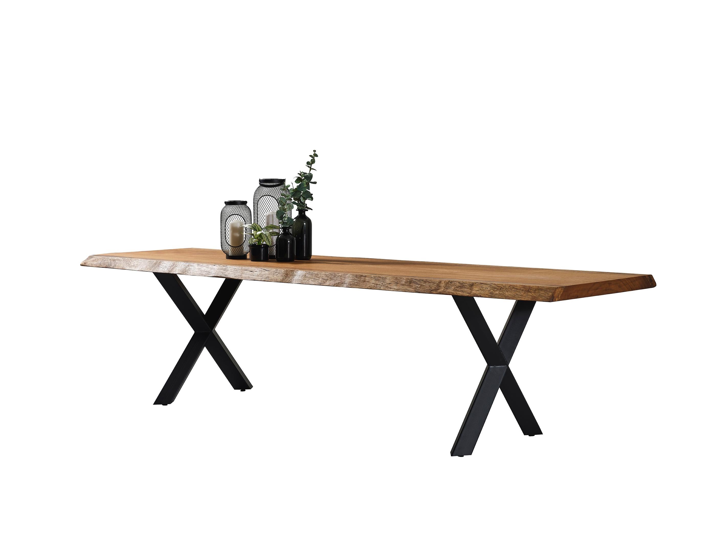 Solid Wood Dining Table - Custom Made Natural Wooden Dining Room Table For Sale 2