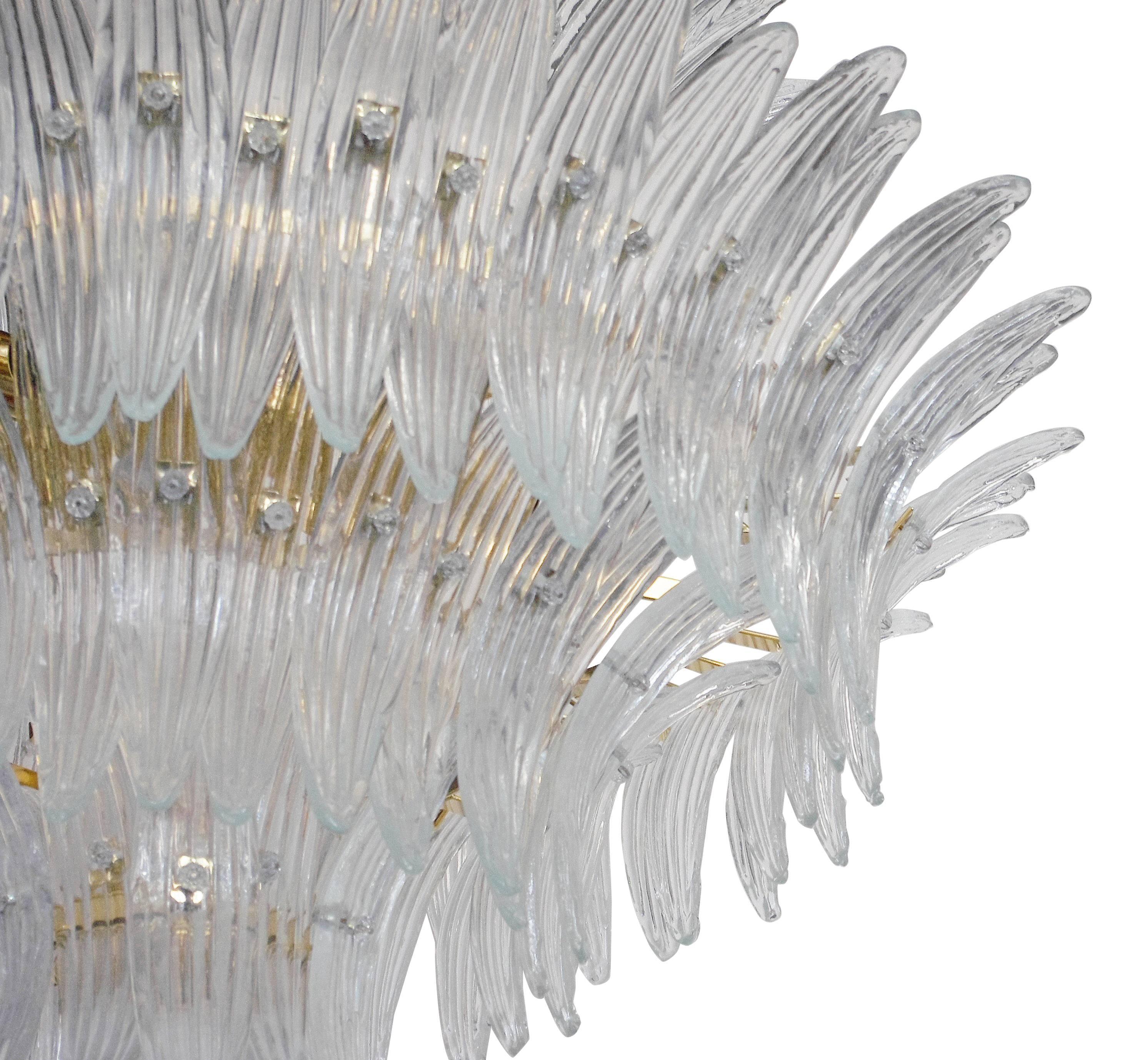 Mid-Century moderno Lampadario Tropicale Palmette di Fabio Ltd in vendita