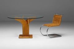 Tropicalist Bamboo Rattan Dining Table by Mariani & Purini, Vivai del Sud 1970's
