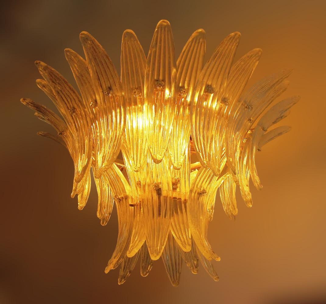 Murano Glass Tropicana Palmette Chandelier For Sale