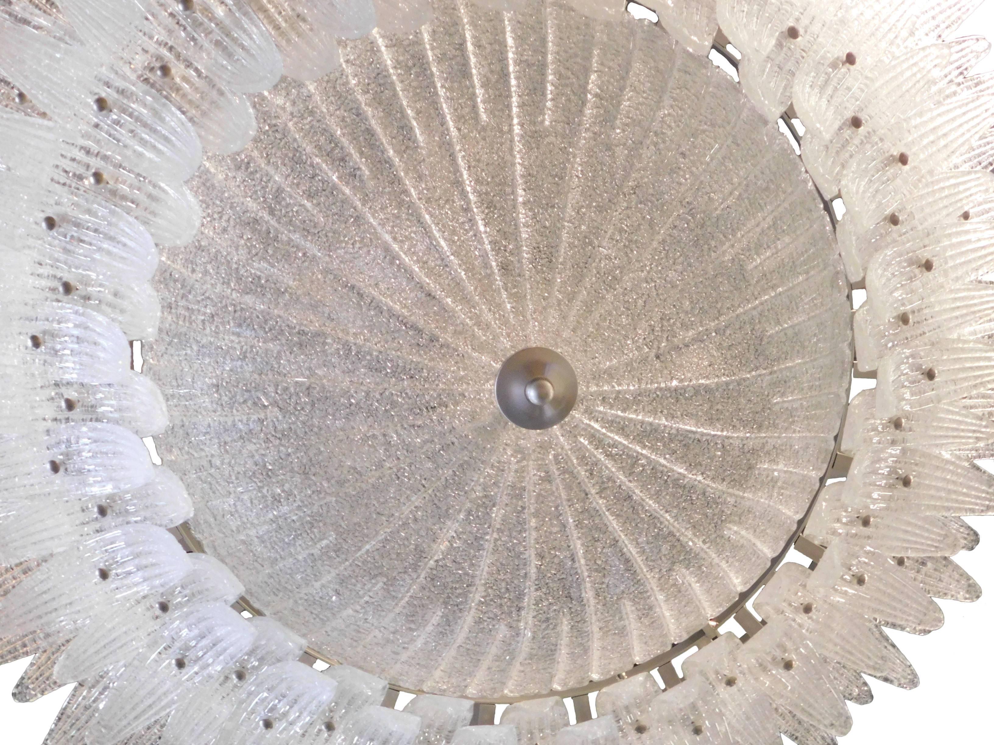 Verre de Murano Monture encastrée Tropico à deux niveaux Palmette de Fabio Ltd en vente