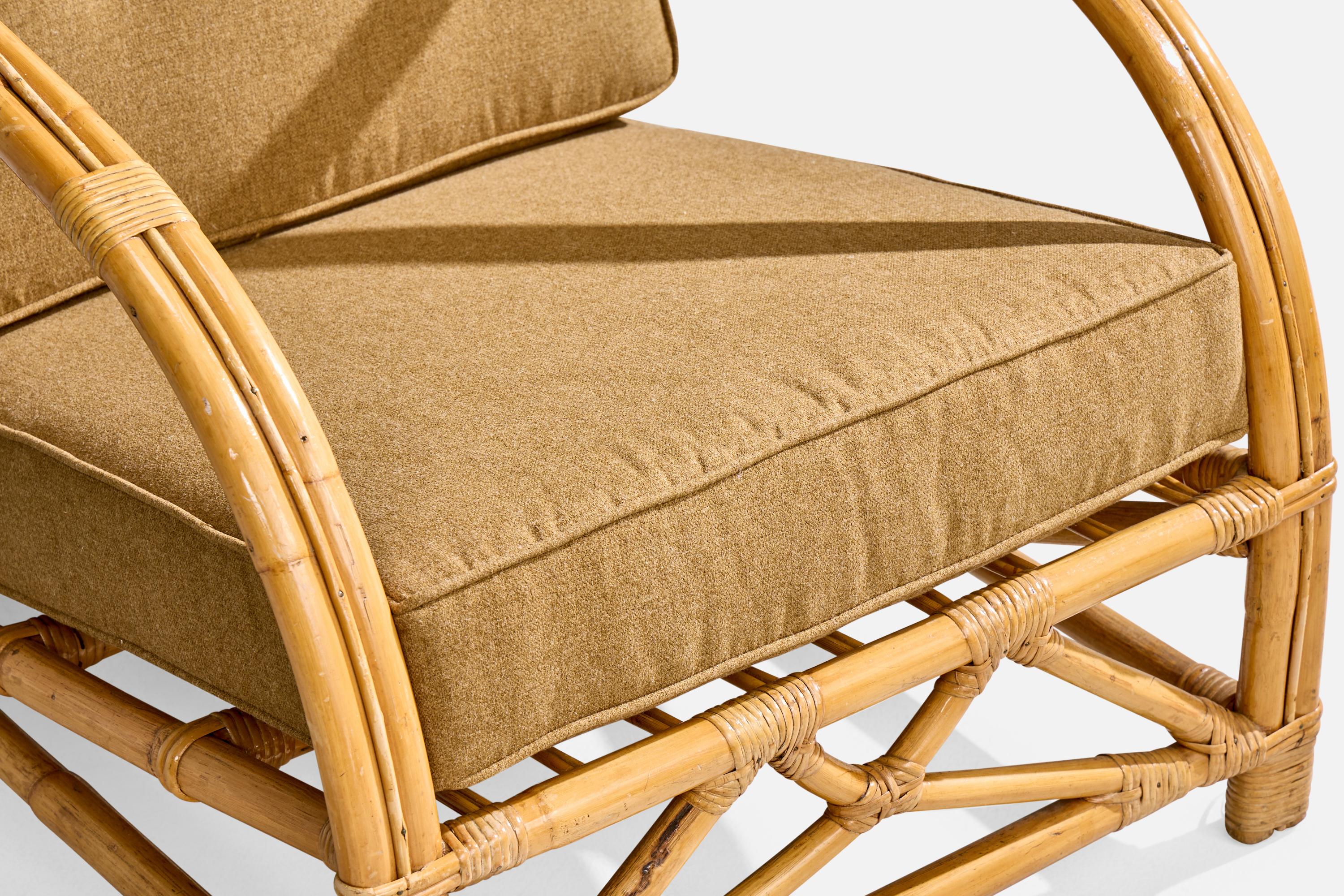 Tropicraft, chaises longues, bambou, rotin, tissu, Philippines, années 1950 en vente 5