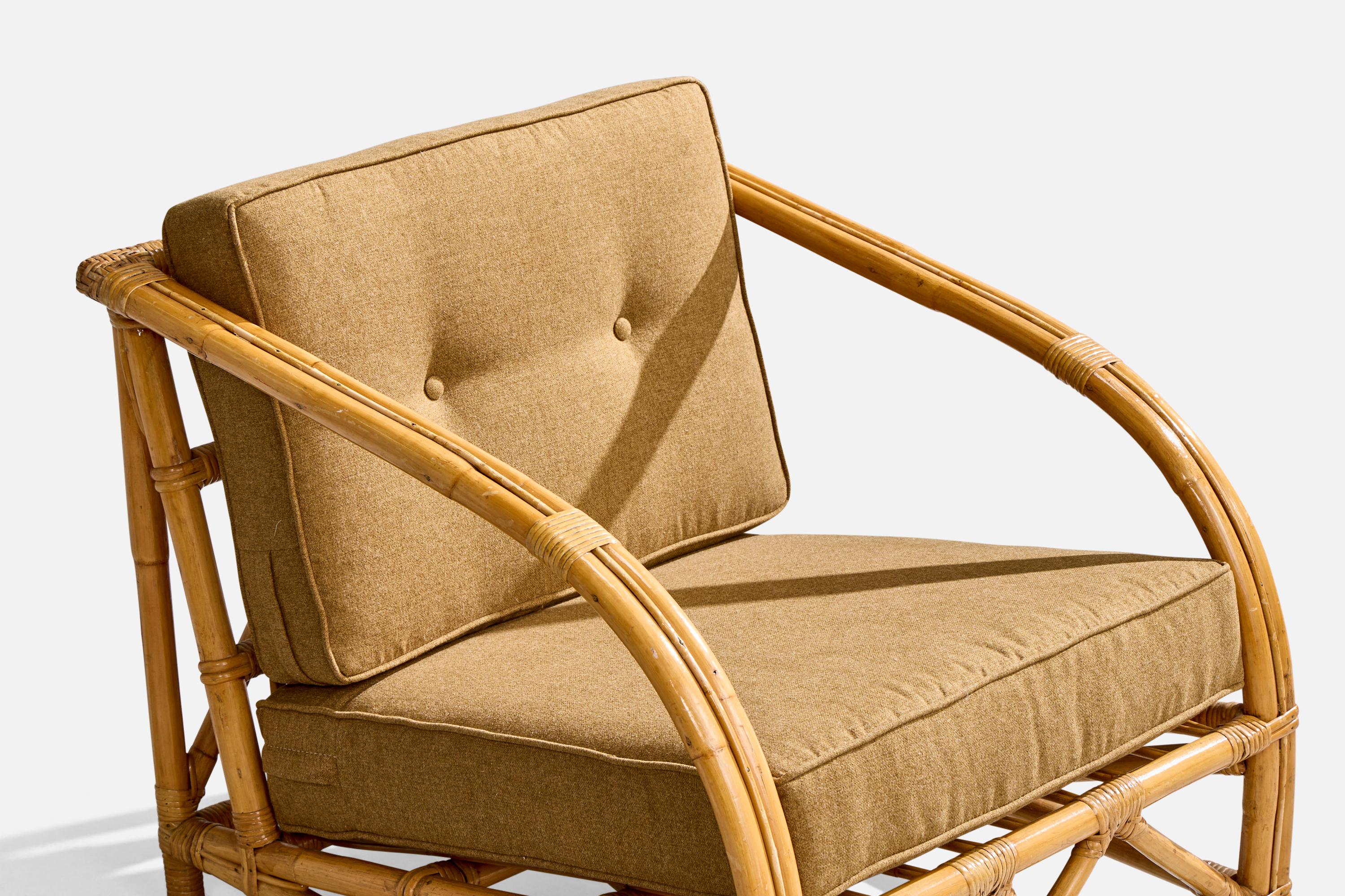 Tropicraft, chaises longues, bambou, rotin, tissu, Philippines, années 1950 en vente 2