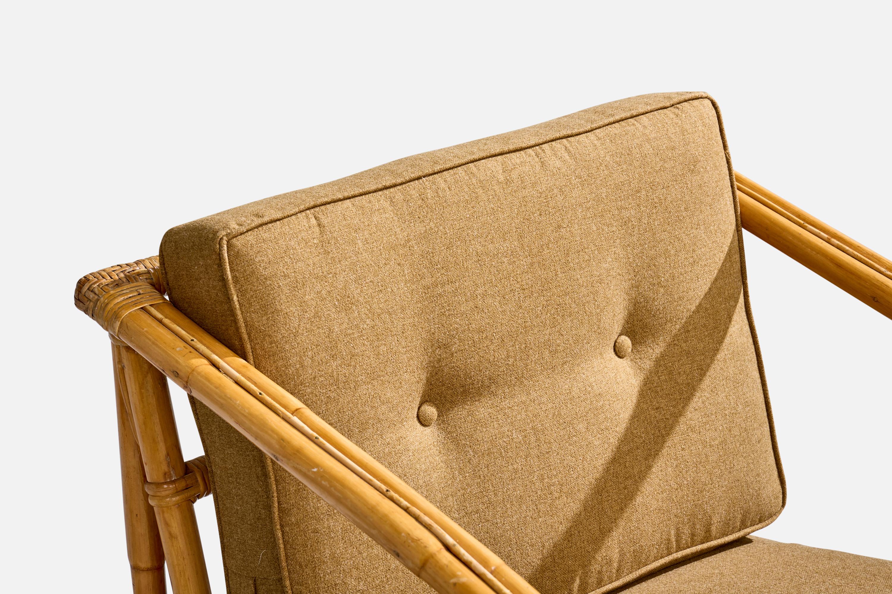 Tropicraft, chaises longues, bambou, rotin, tissu, Philippines, années 1950 en vente 3